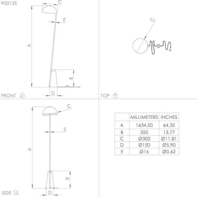 EGLO Stehlampe »ARANZOLA«, Stehleuchte in schwarz und weiß aus Stahl - exkl.  E27 - 1X40W | BAUR
