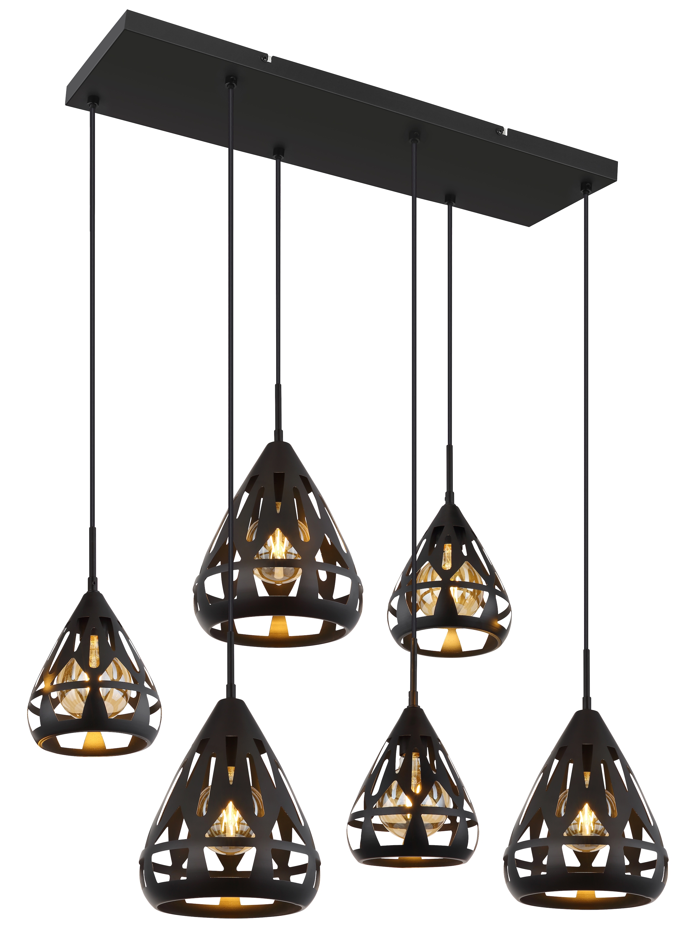 GLOBO LIGHTING Hängeleuchte »HASSAN« E27 1 Stk. Hängelampe/Pendelleuchte/Esszimmer/Wohnzimmer/Esstisch