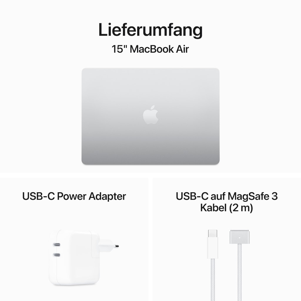 Apple Notebook »MacBook Air 15"«, 38,91 cm, / 15,3 Zoll, Apple, M3, 10-Core GPU, 256 GB SSD