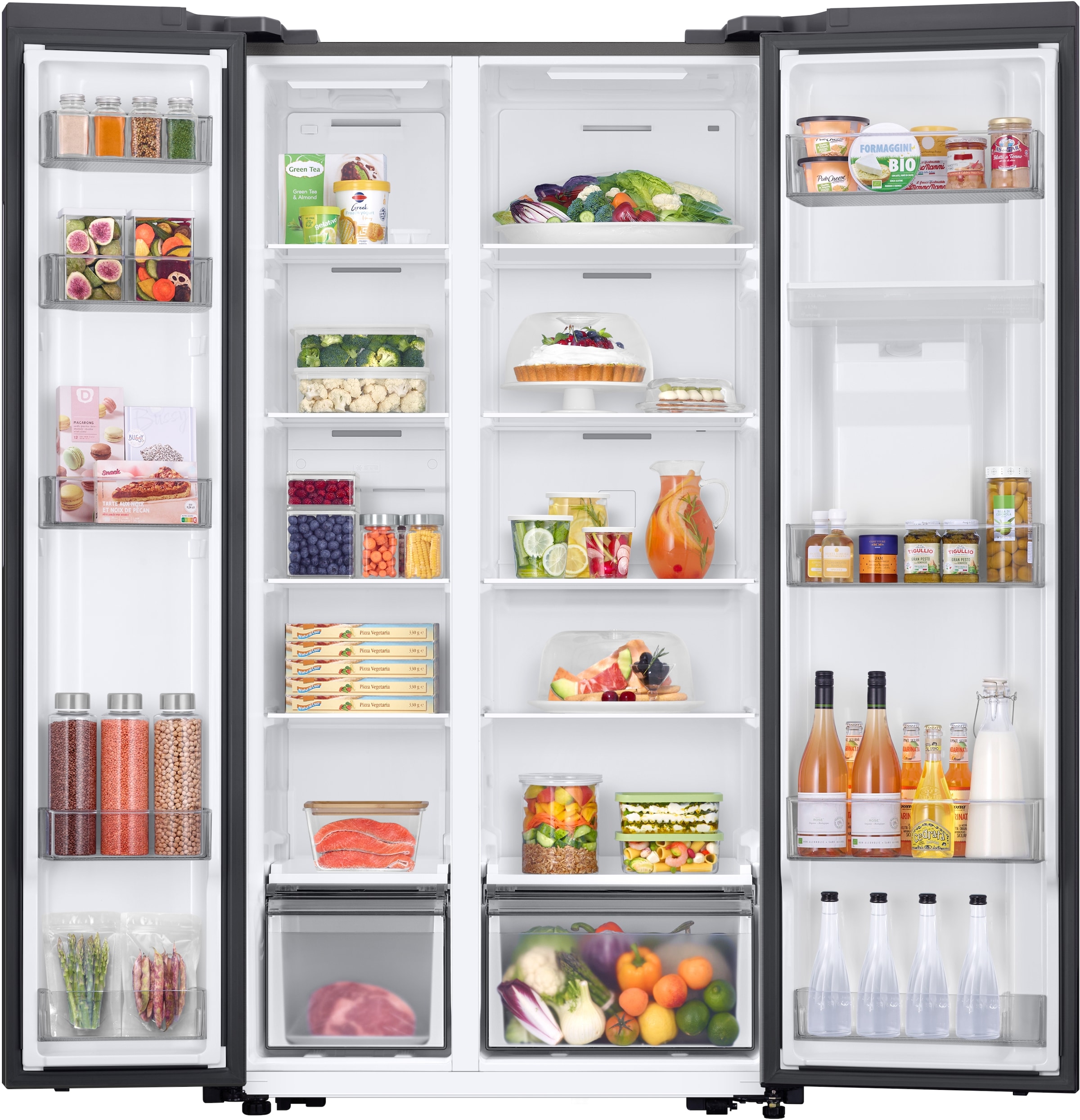 Samsung Side-by-Side »RS57DG410EM9« 178 cm hoch 91,2 cm breit mit Wasserspender, No Frost+, AI Energy Mode, SpaceMax