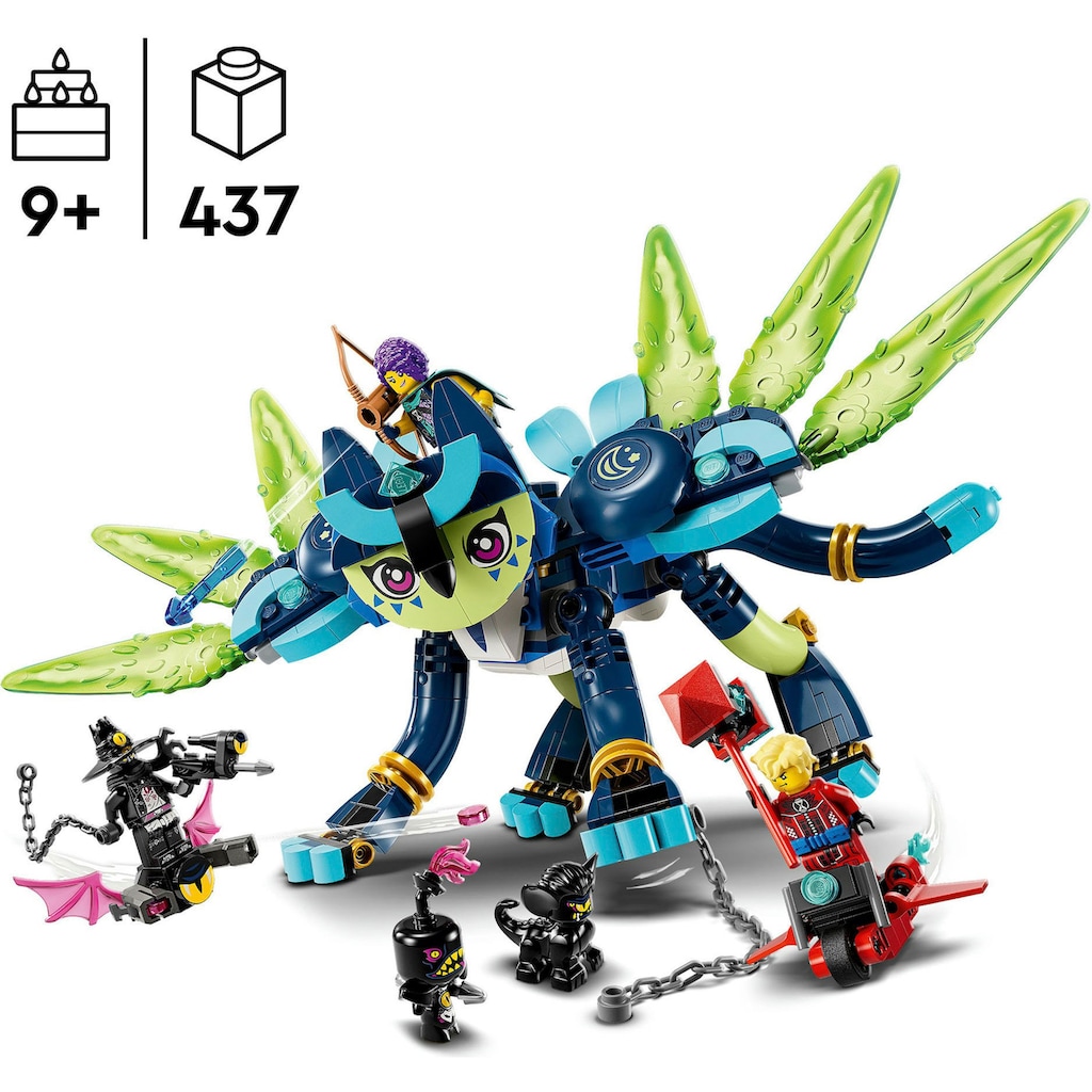 LEGO® Konstruktionsspielsteine »Zoey und die Katzeneule Zian (71476), LEGO DREAMZzz«, (437 St.), Made in Europe