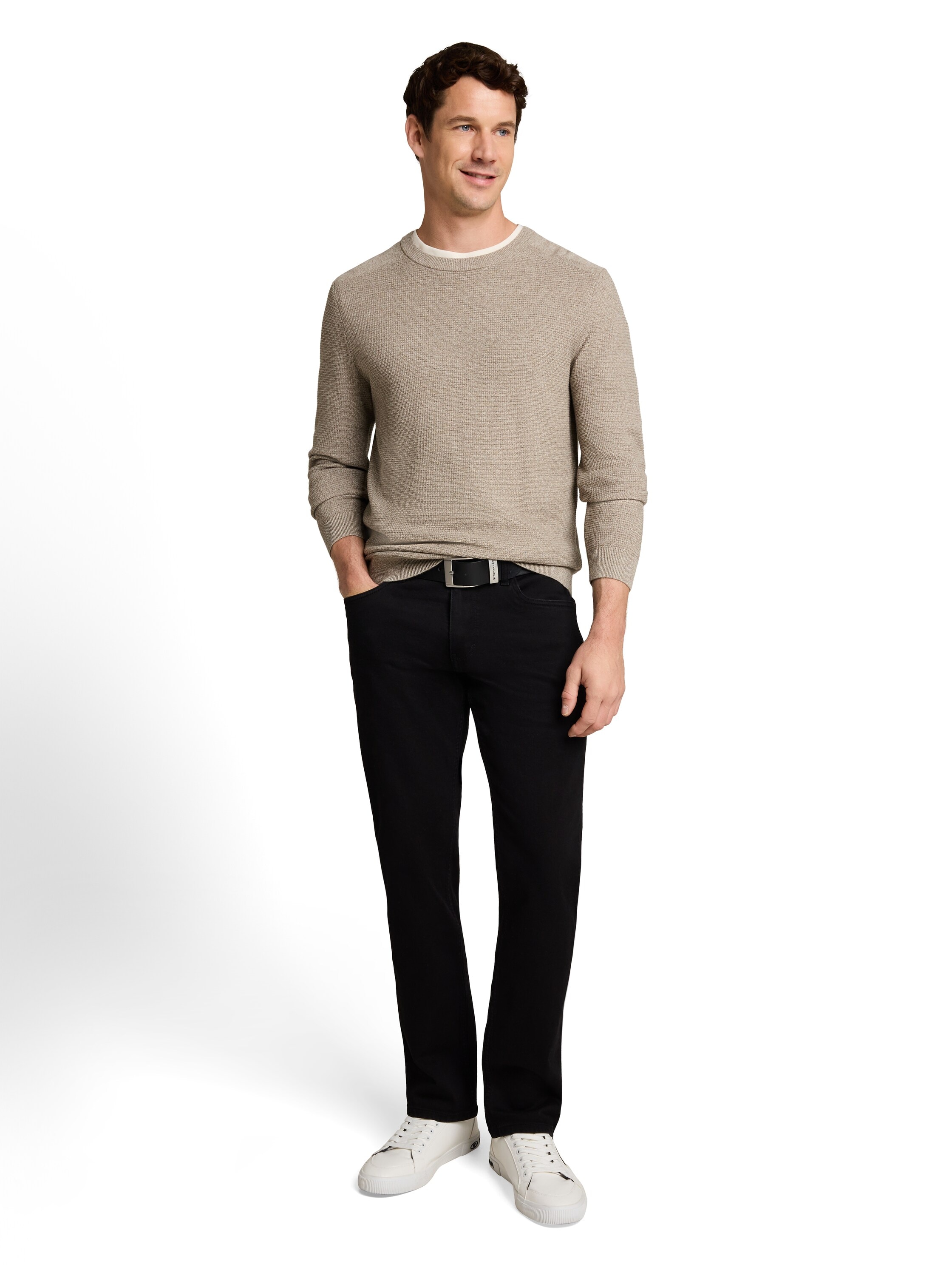 TOM TAILOR Strickpullover aus weicher Baumwolle - Rundhals