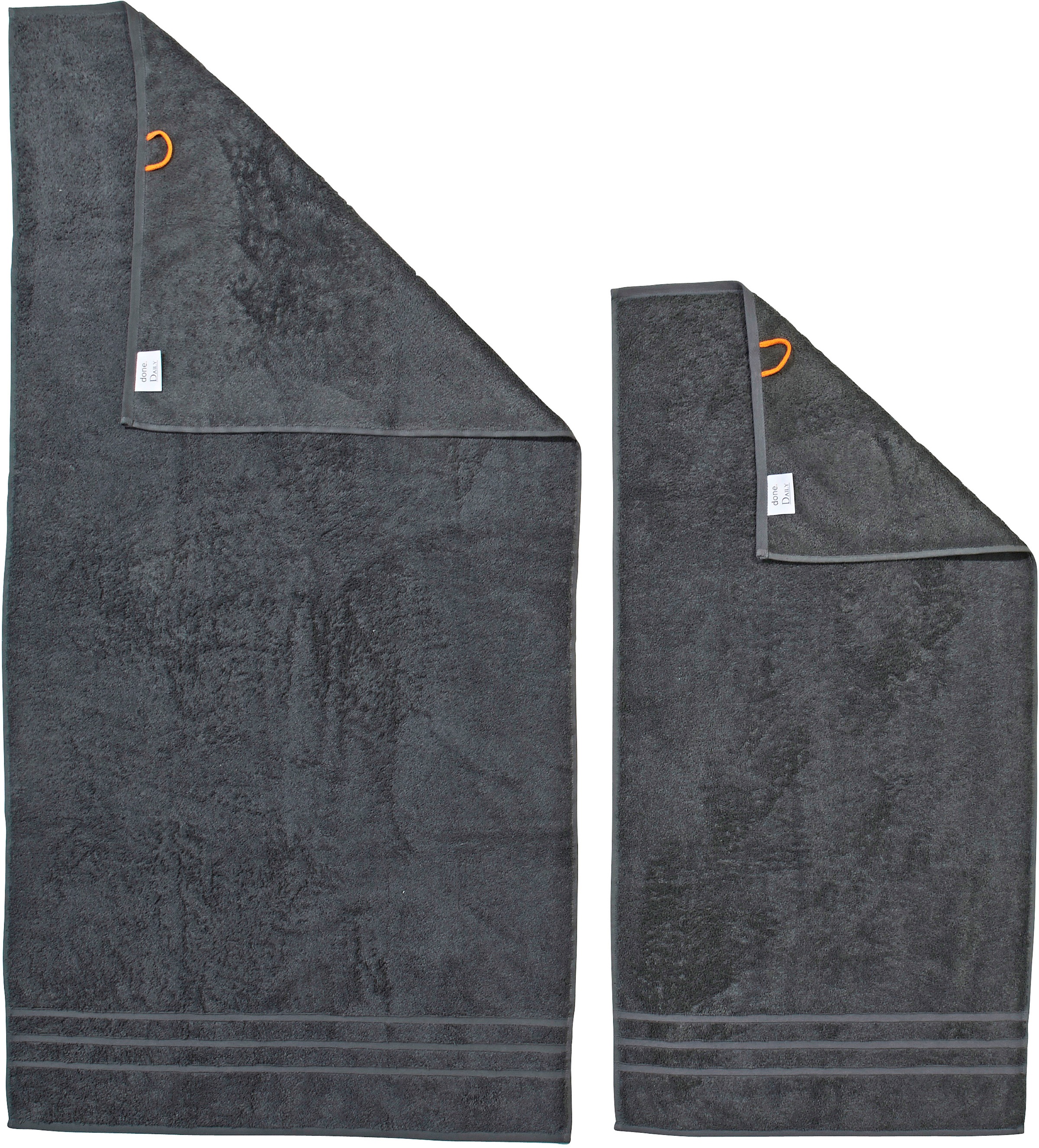 done. Handtuch Set "Daily Uni" 2x Handtücher (50x100 cm) & 2 Duschtücher(70 günstig online kaufen