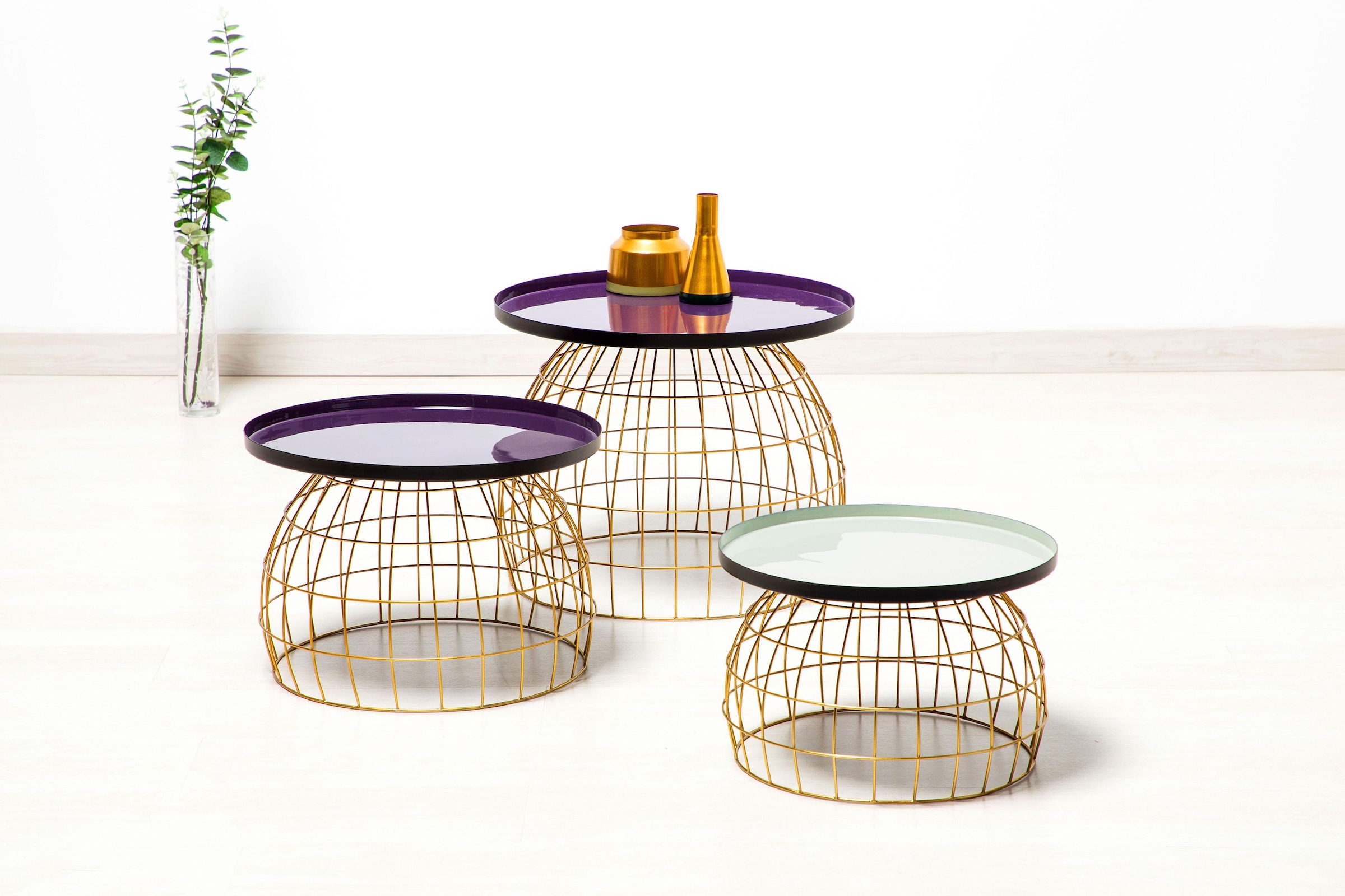 Kayoom "Laudatio Beistelltisch-Set, Beistelltische im 3er-Set,Gitteroptik" günstig online kaufen