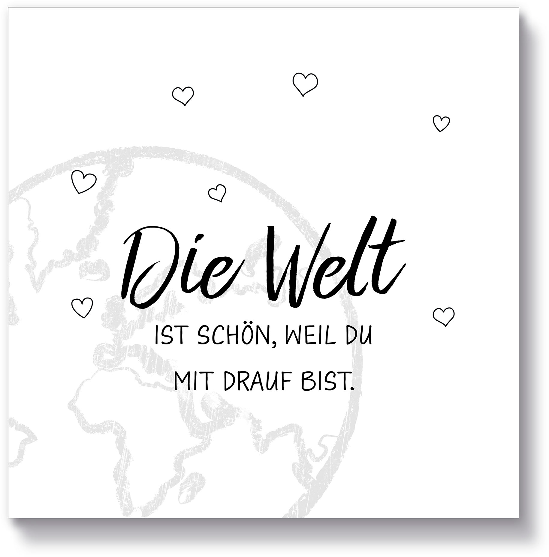 Artland Holzbild "Die Welt", Sprüche & Texte, (1 St.)