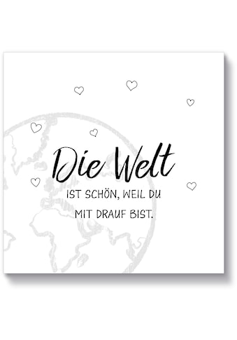 Artland Holzbild »Die Welt« Sprüche & Texte (1...