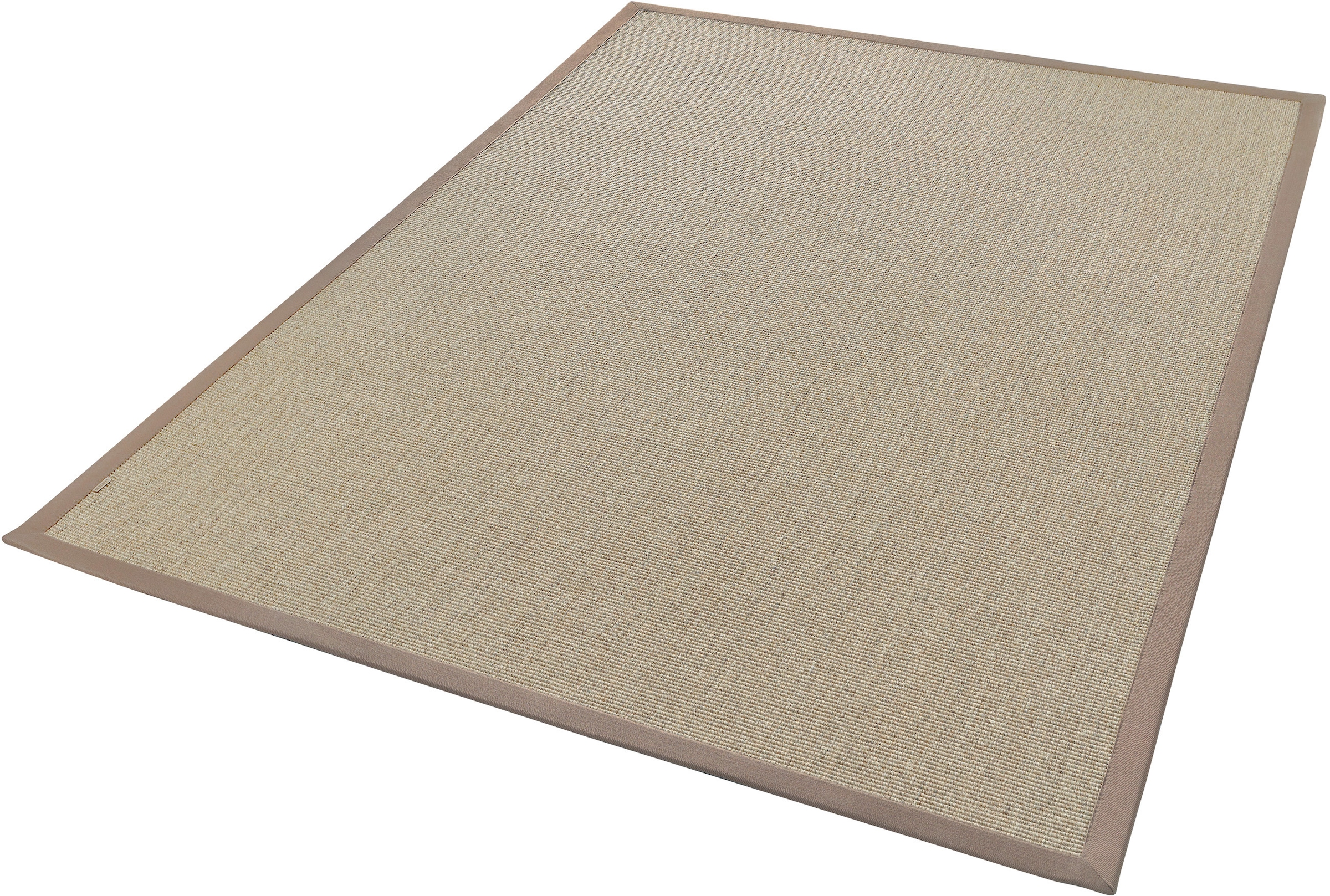 Dekowe Sisalteppich "Mara S2 mit Bordüre", rechteckig, 5 mm Höhe, Flachgewebe, Material: 100% Sisal, Wohnzimmer