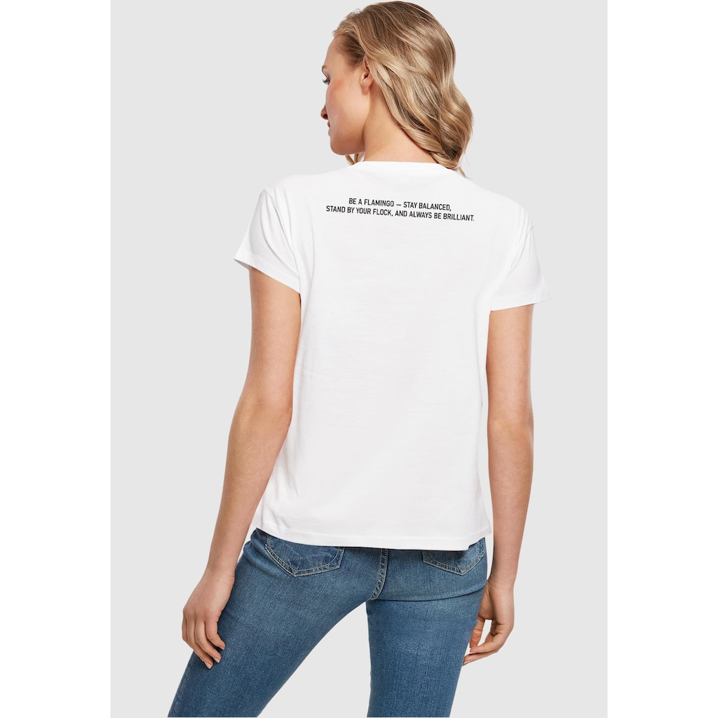 Merchcode T-Shirt »Merchcode Damen Ladies Flamingo Box Tee«, (1 tlg.)