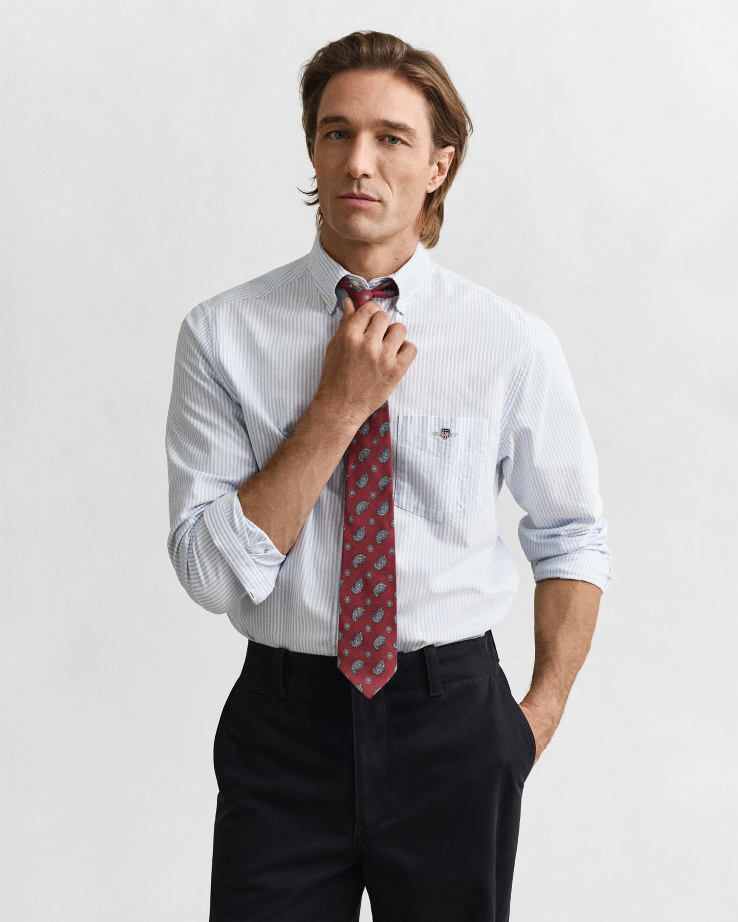Gant Langarmhemd "Regular Fit Oxford Hemd strukturiert langlebig dicker ges günstig online kaufen