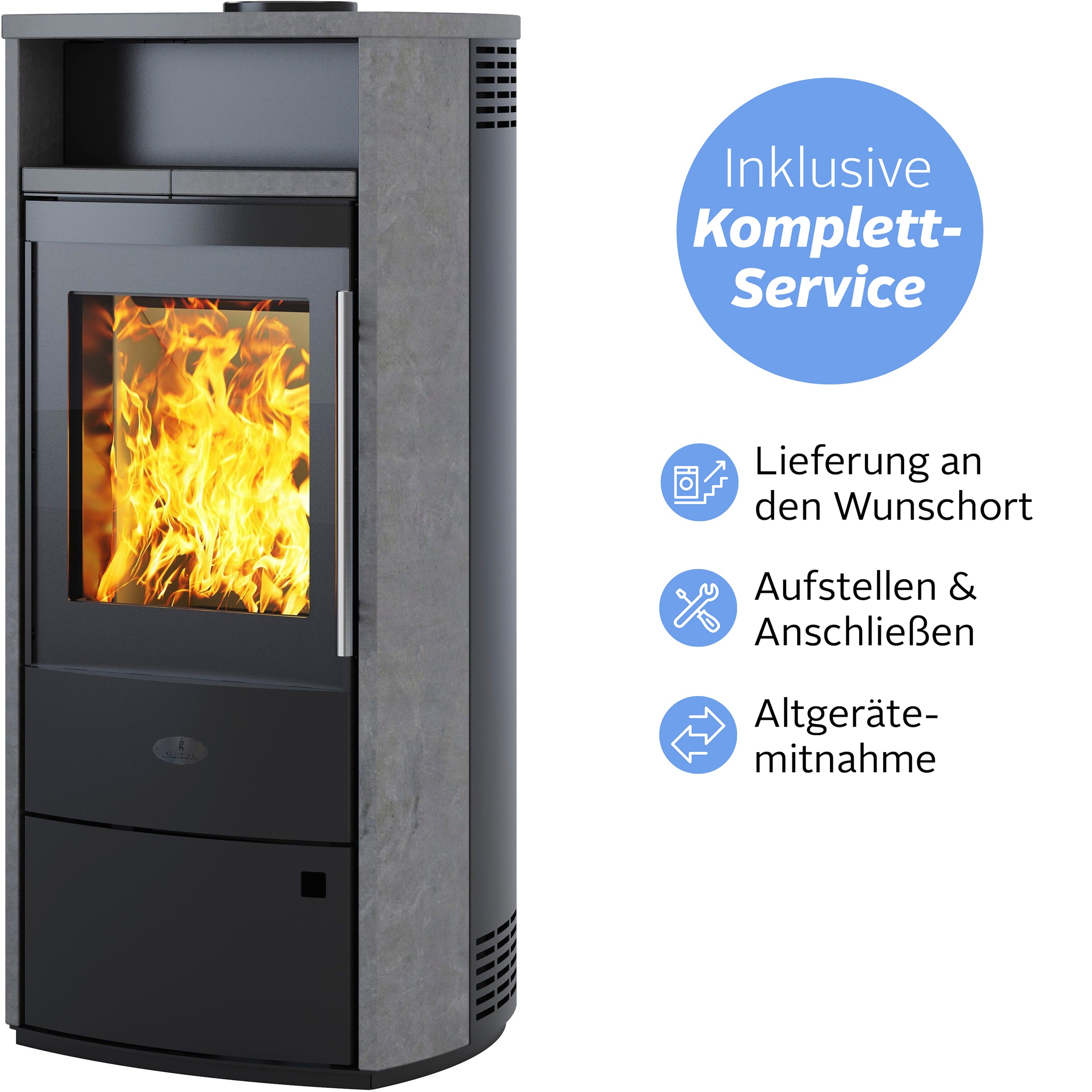 Firefix Kaminofen ""DUBLIN"", (Alles inklusive Service: Aufstellen, Anschließen, Altgerätemitnahme), Wunschort Lieferung