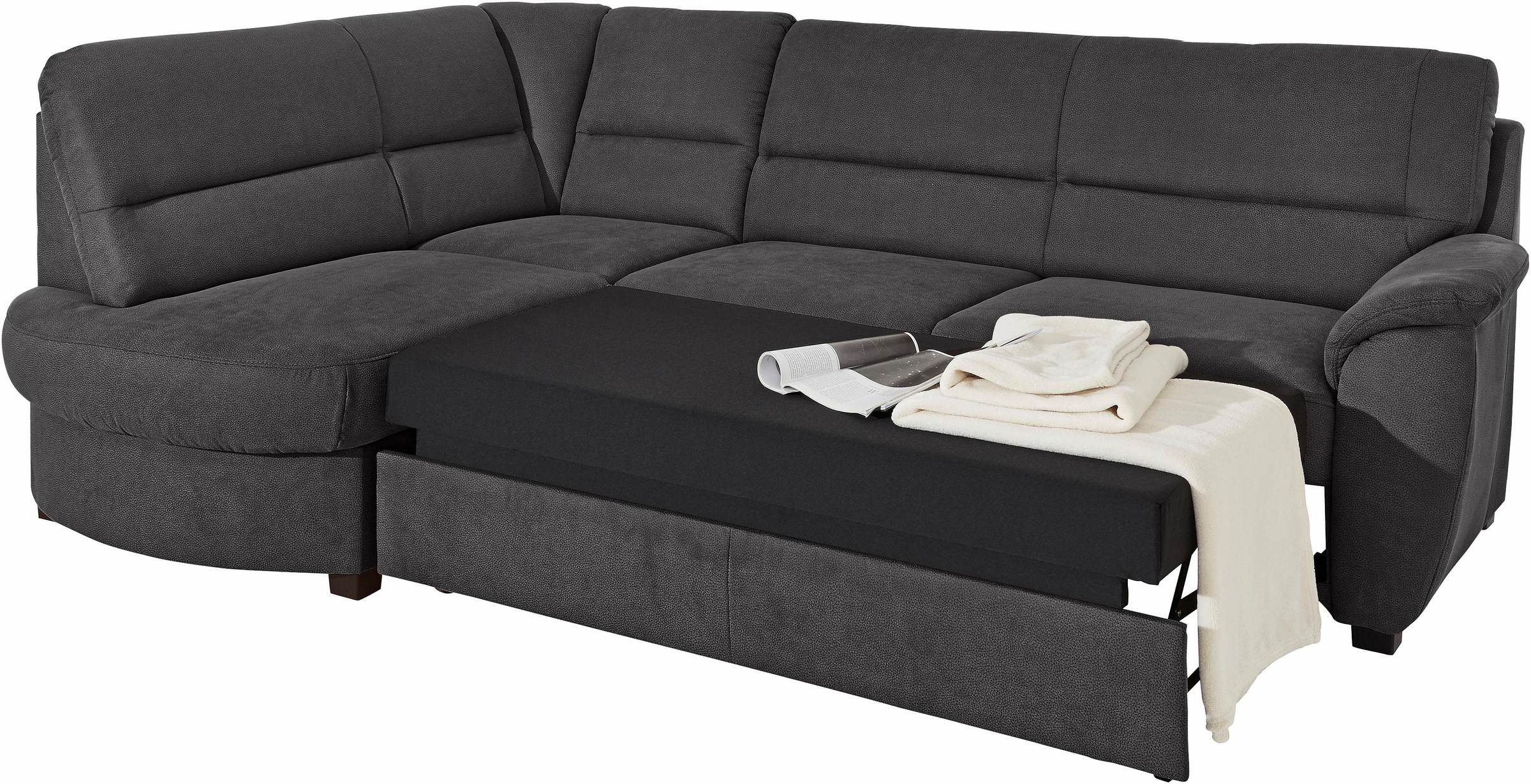 sit&more Ecksofa »Pandora L-Form«, wahlweise mit Bettfunktion und Bettkasten
