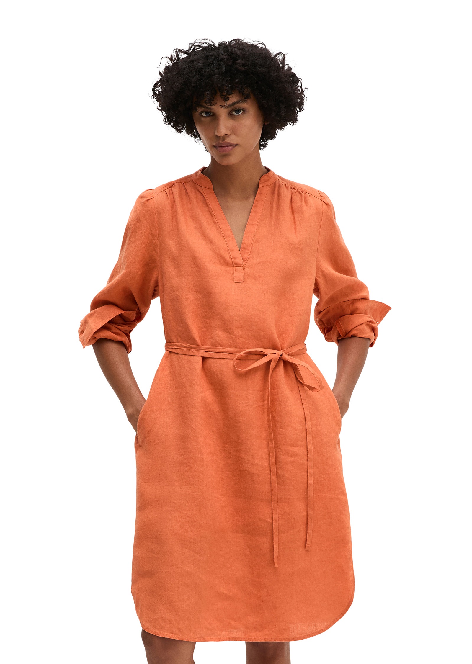 Marc OPolo Midikleid "mit Taillenbindeband"
