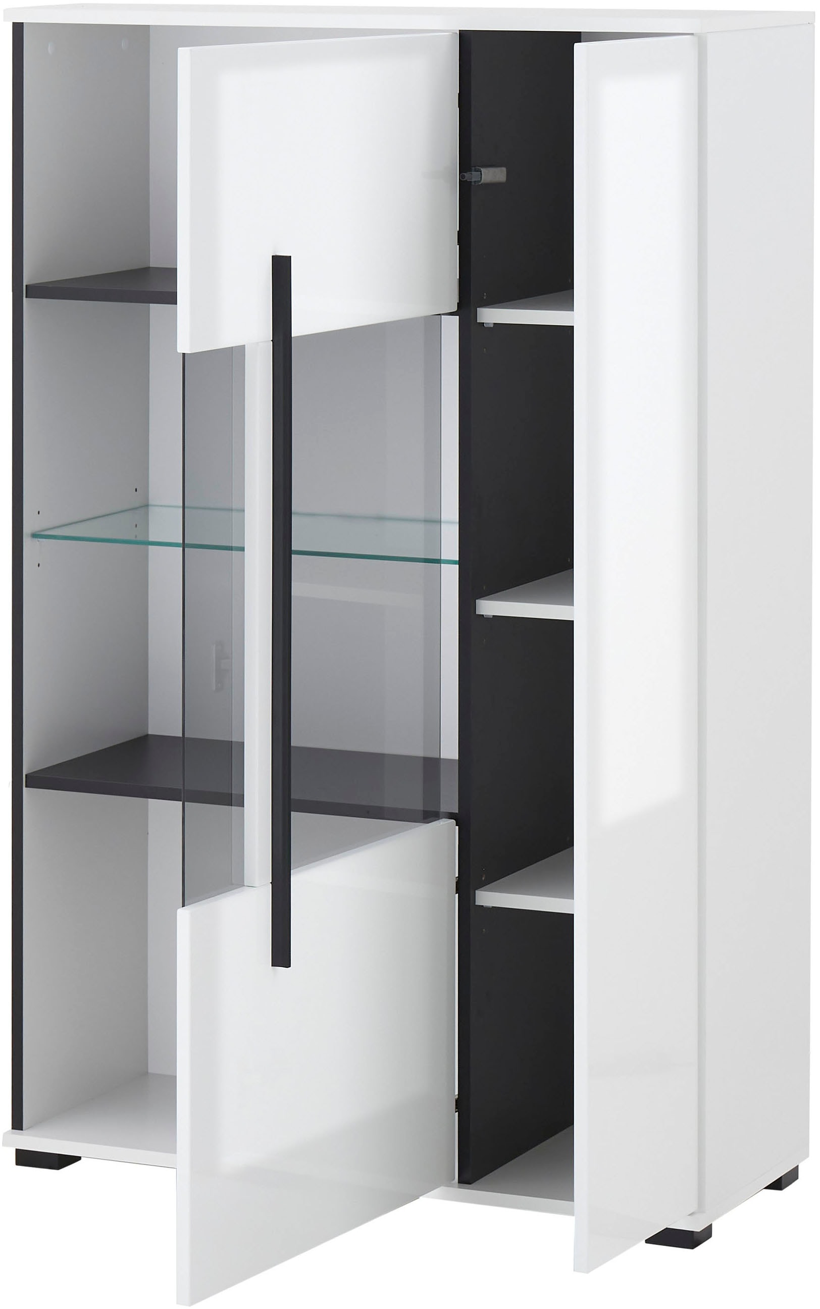 INOSIGN Wohnwand »Cantara, moderne Anbauwand, Wohnzimmer-Set, in Eiche Evoke oder Weiß«, (Set, 4 St.)