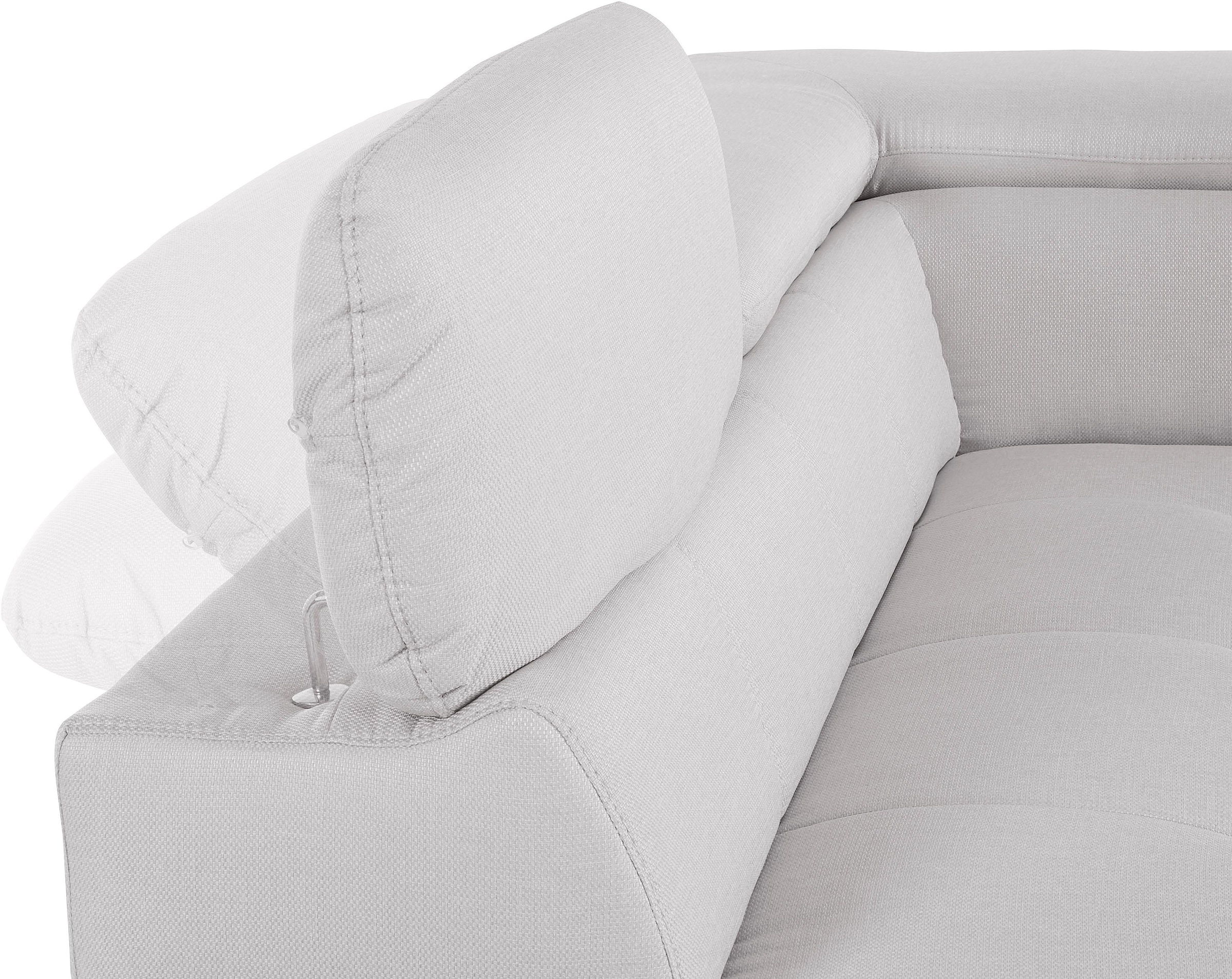 COTTA Ecksofa »Chef L-Form«, mit Kopfteilverstellung, wahlweise mit Bettfunktion & Bettkasten