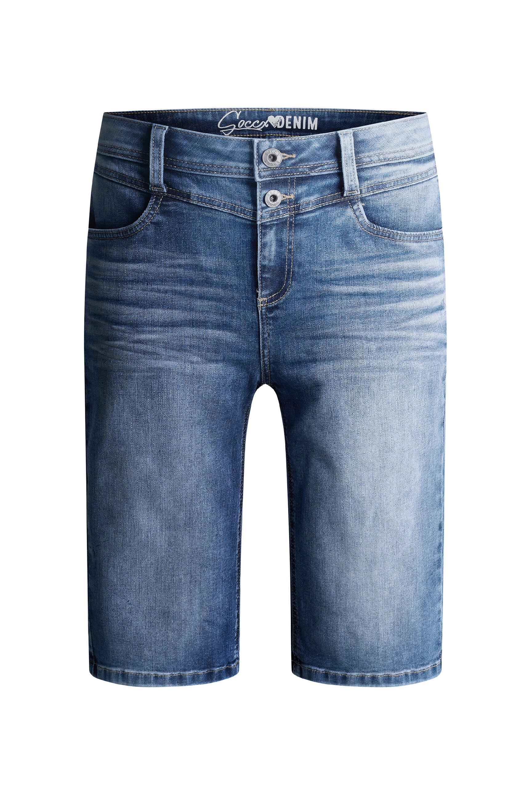 SOCCX Regular-fit-Jeans mit hoher Leibhöhe