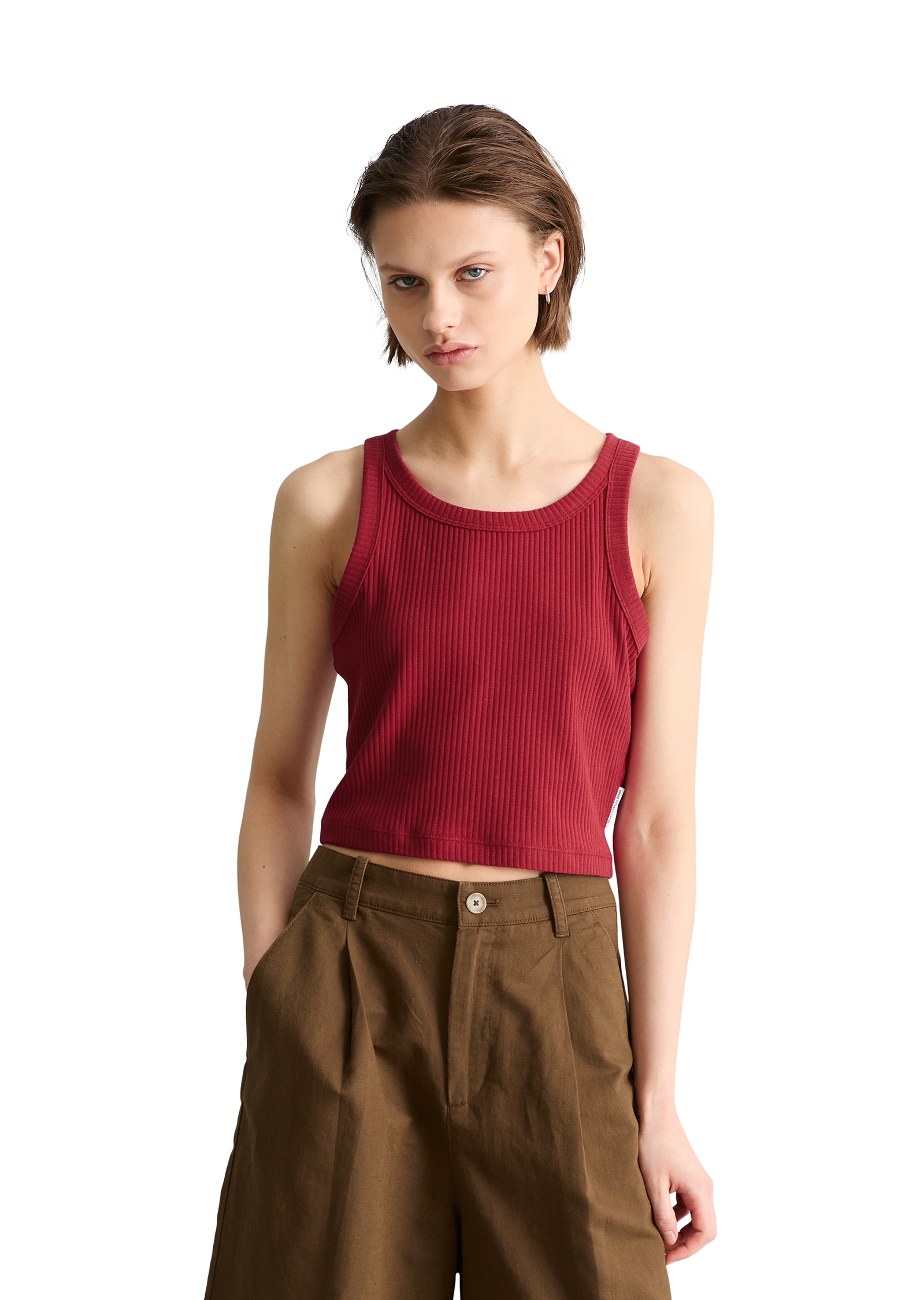 Marc OPolo DENIM Tanktop slim cropped aus Stretch-Jersey günstig online kaufen