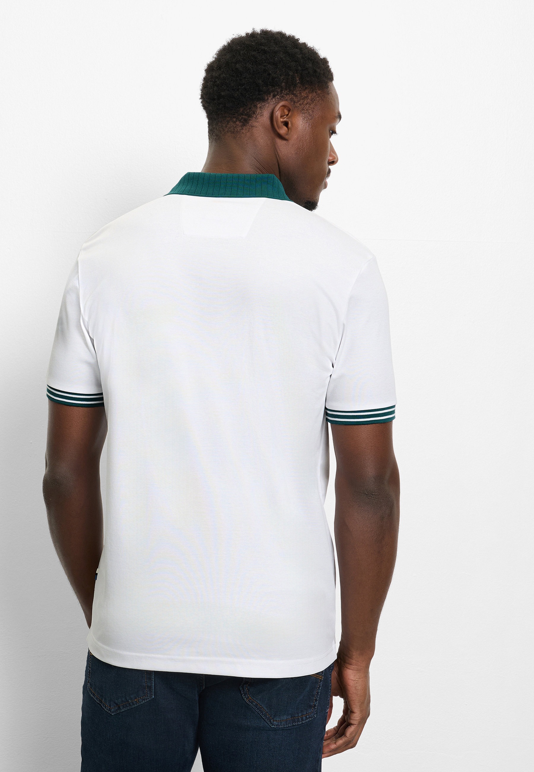 OLYMP Wirk Casual Polo Shirt White Size M 6