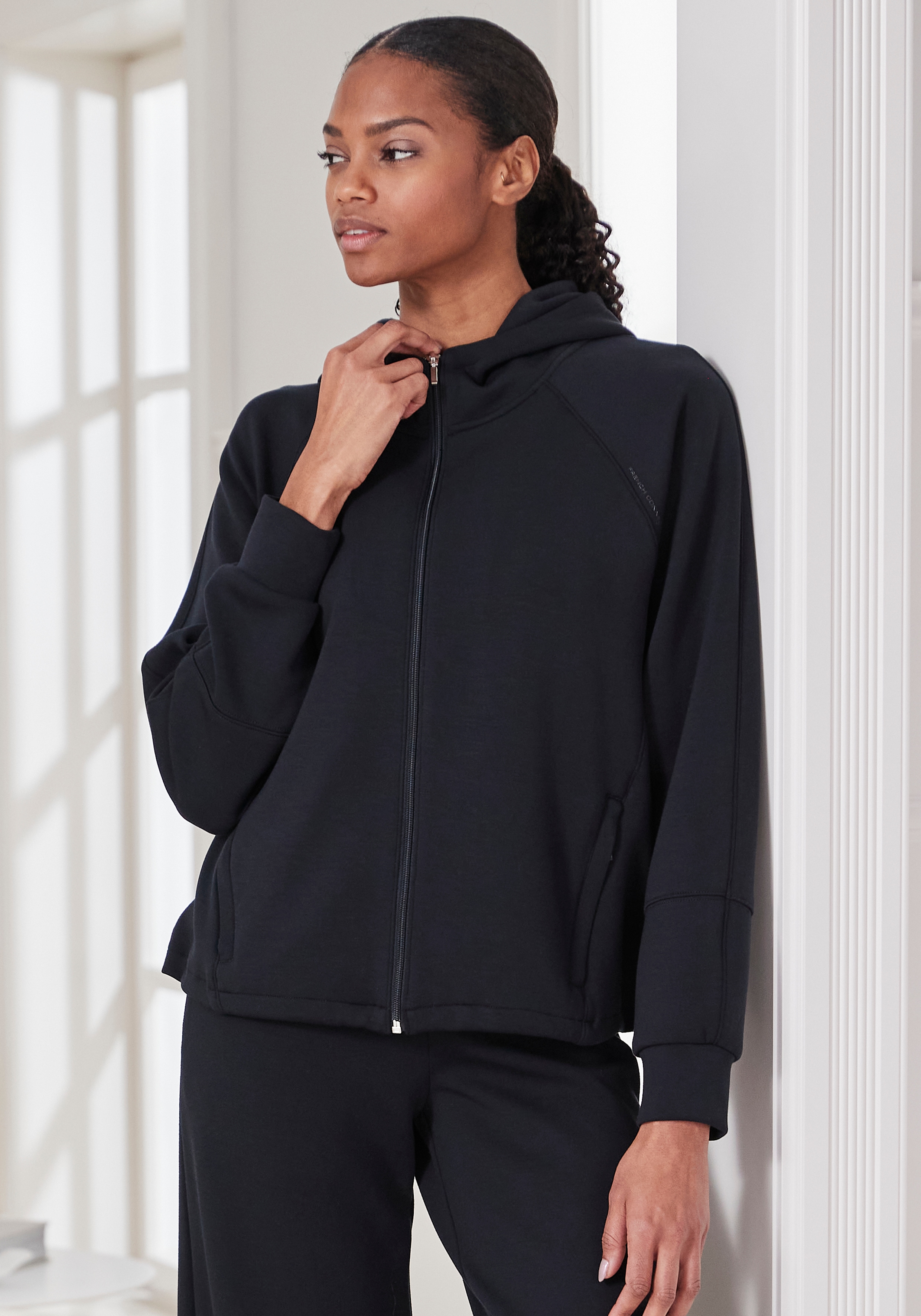 French Connection Sweatjacke mit seitlichen Reißverschlusstasche, Loungewear