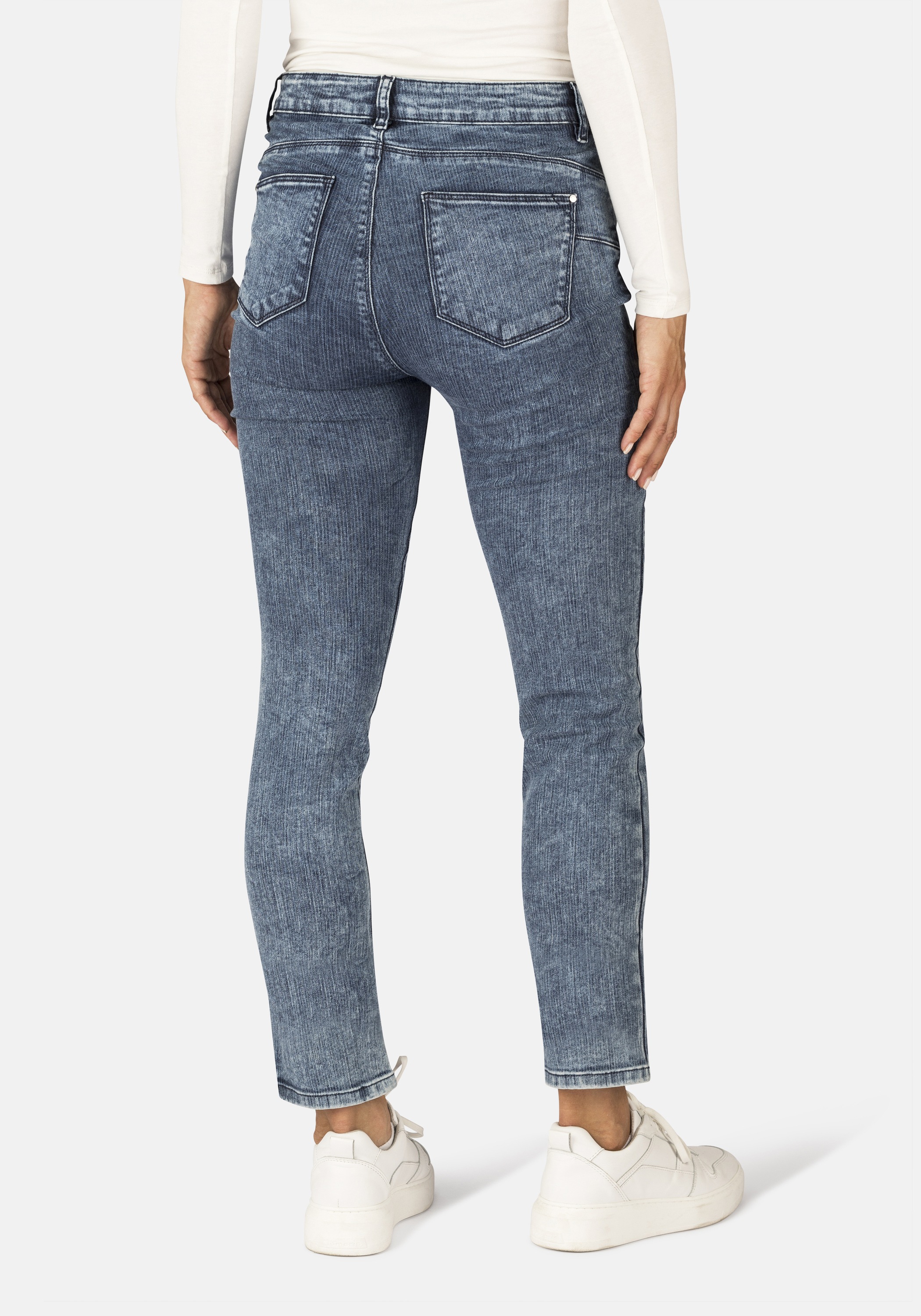 STOOKER WOMEN 5-Pocket-Jeans »Milano Stripe Magic Shape Fit«, Casual Clean Wash Denim Jeans Magic Shape Effekt für Damen