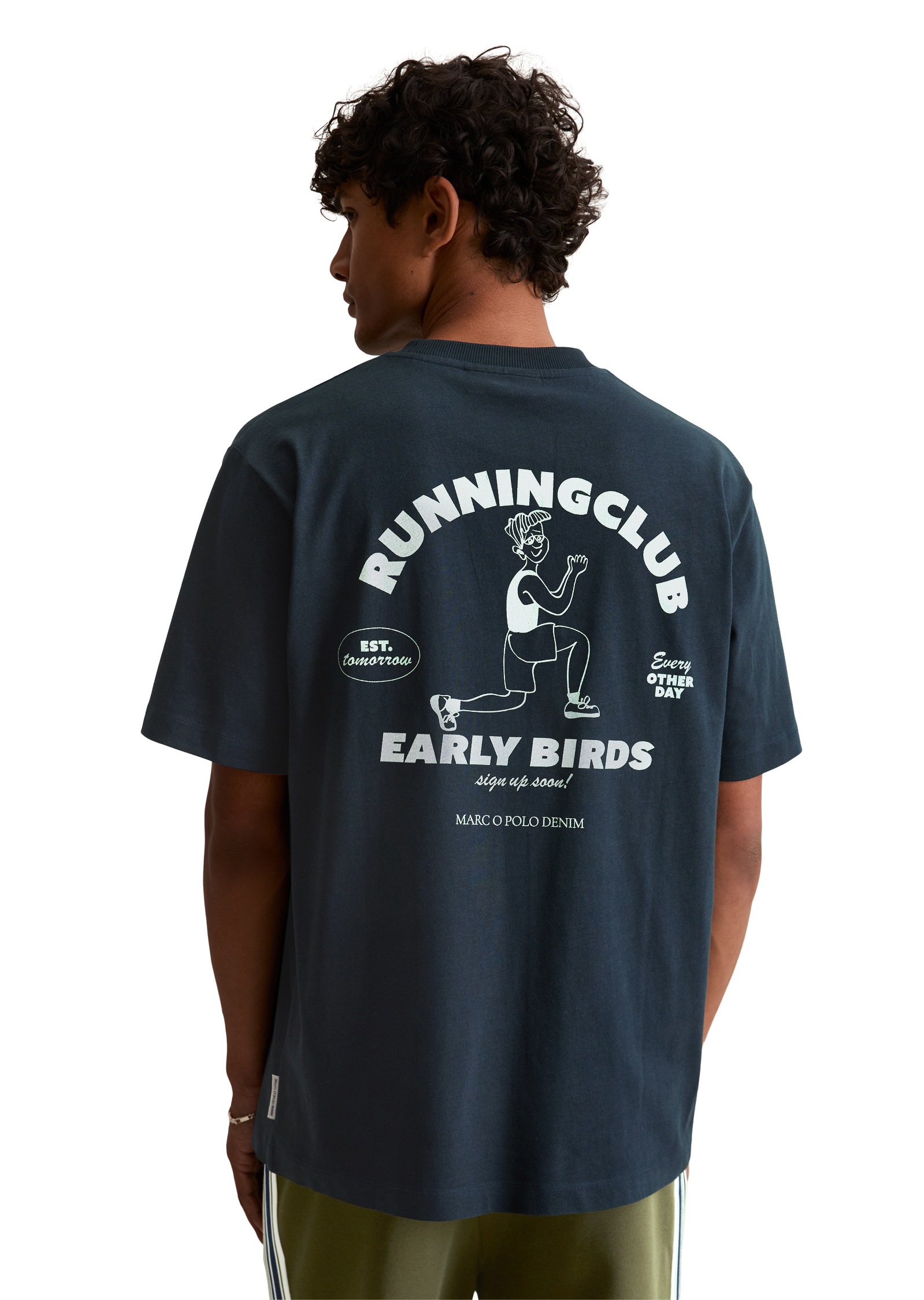 Marc O'Polo DENIM T-Shirt »mit markantem Rückenprint«