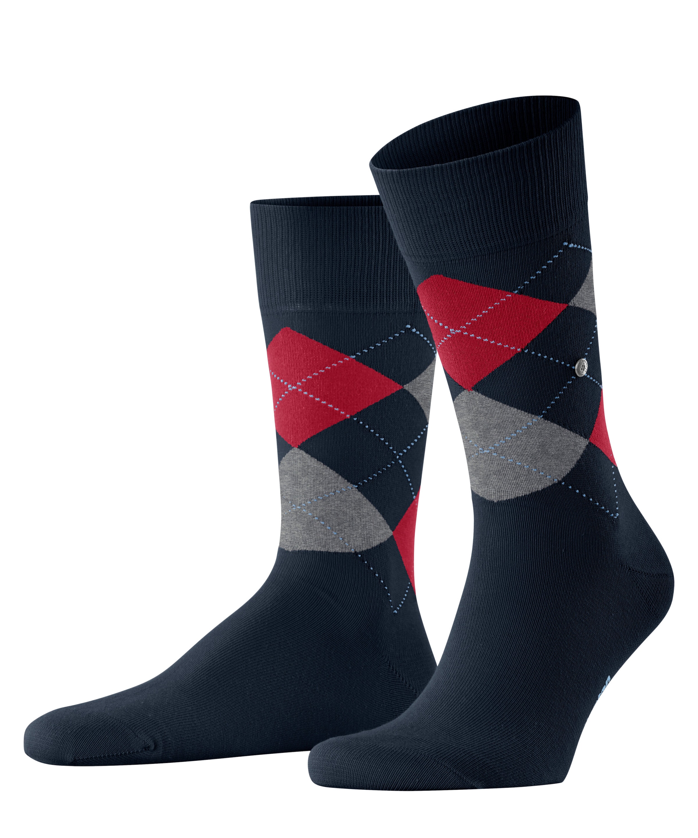 Burlington Socken "King" Einheitsgröße 40-46, Argyle-Muster, Burlington-Clip