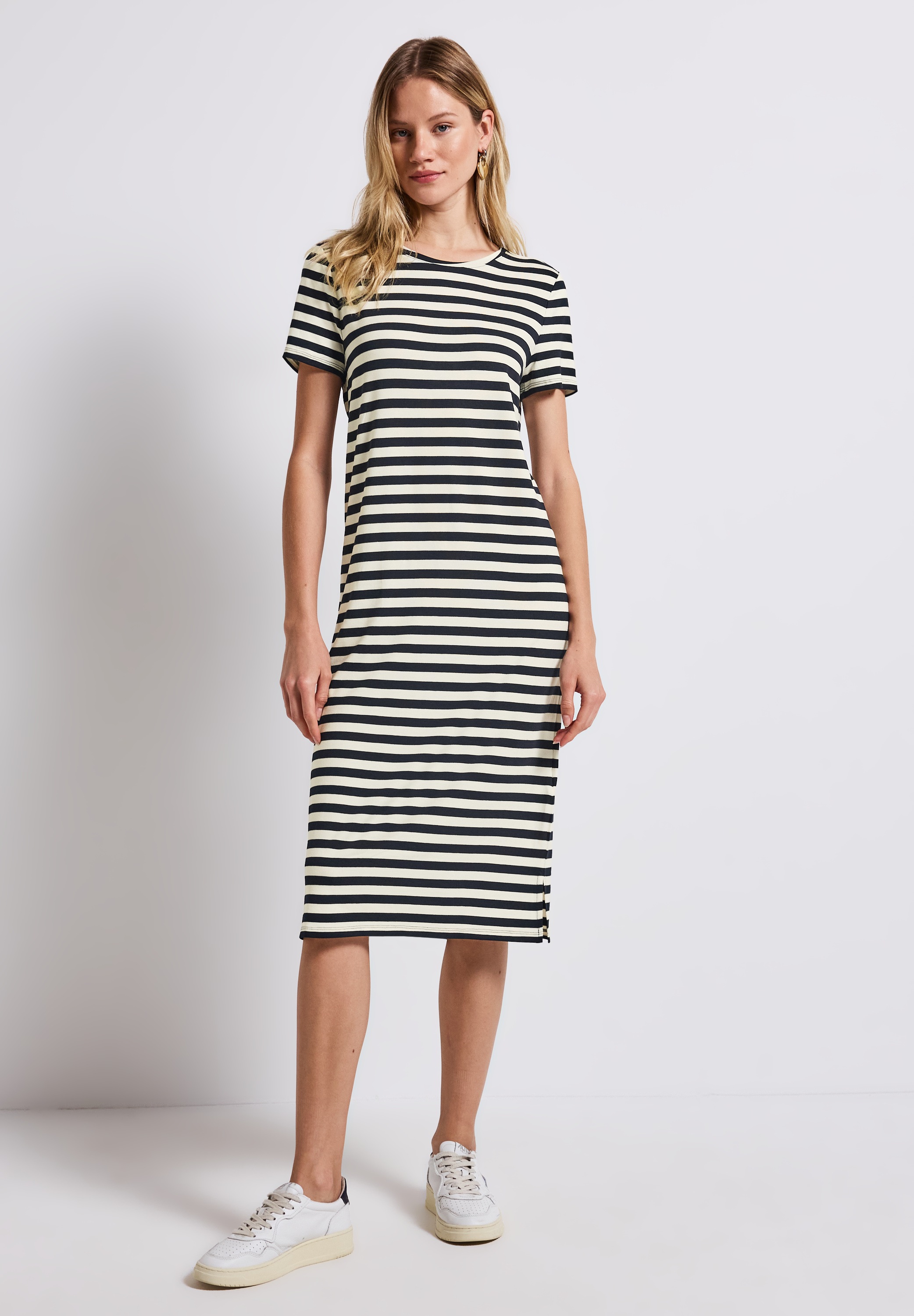 STREET ONE Shirtkleid Ohne Taschen mit Rundhalsausschnitt günstig online kaufen