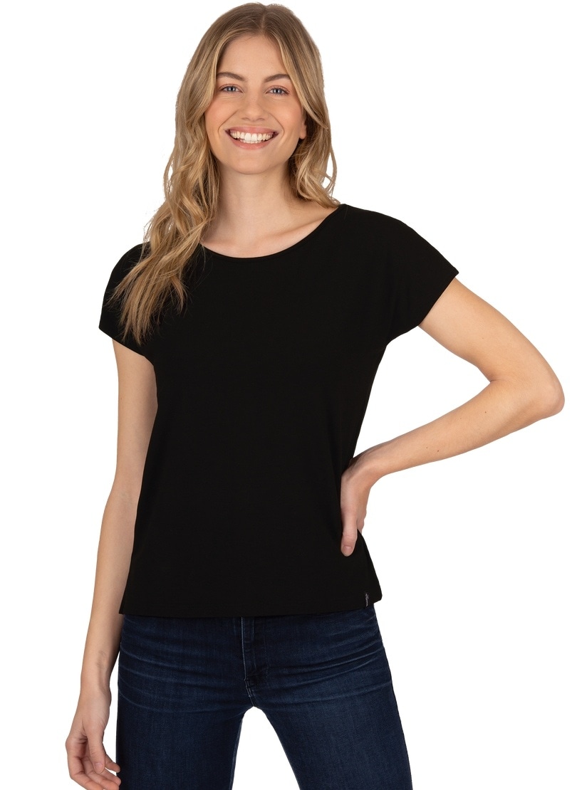 Trigema T-Shirt aus Viskose mit BAUR kaufen Seitenschlitzen | online