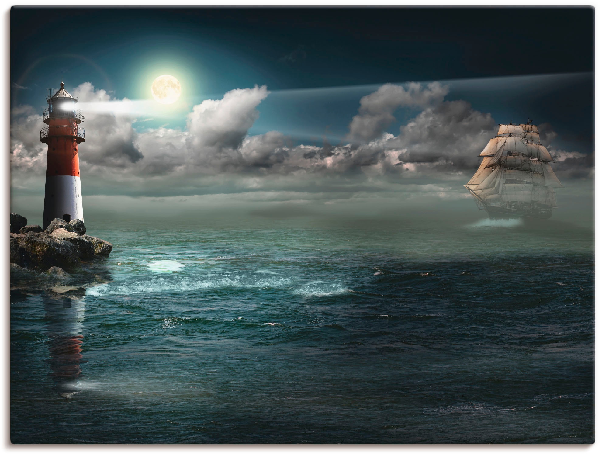 in »Leuchtturm | Wandaufkleber St.), oder versch. unter Leinwandbild, als Größen Artland Gebäude, Beleuchtung«, Wandbild Poster kaufen BAUR (1
