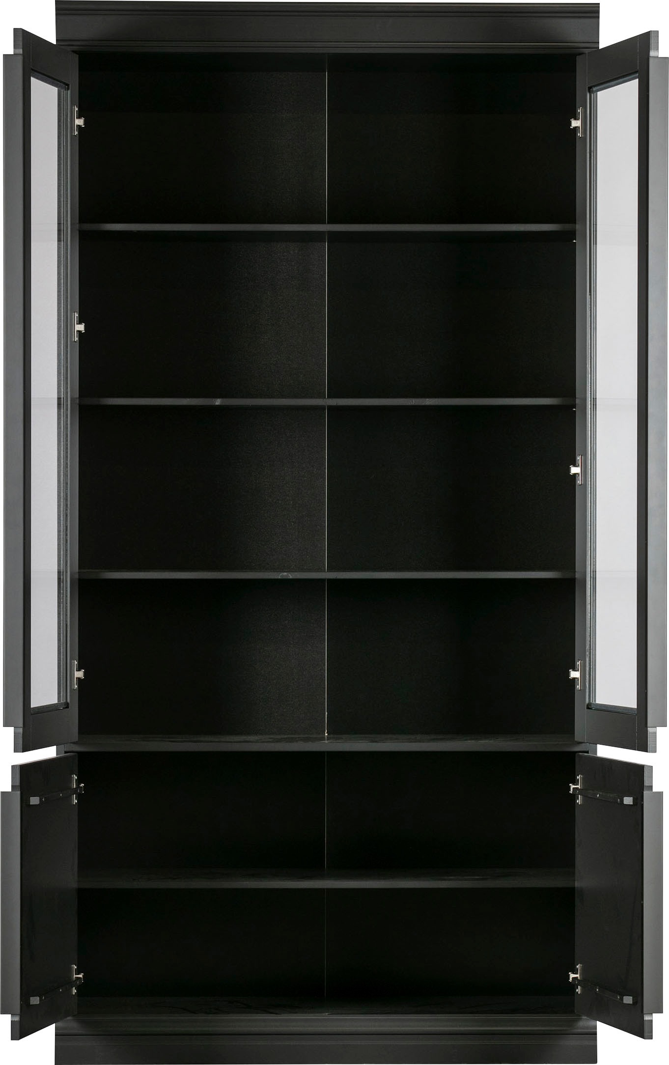 Thumbnail - WOOOD Vitrine "Organize" mit Glastüren, aus Kiefernholz, H 215 cm x B 110 cm