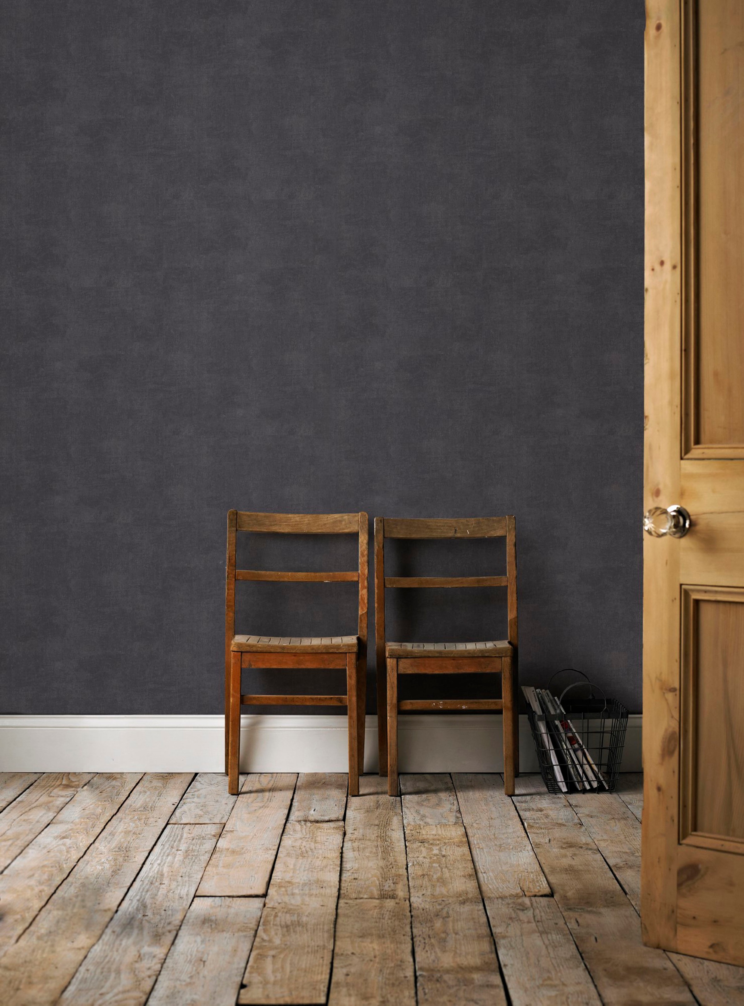 Superfresco Easy Vliestapete, uni, Uni Antrazhit - 10m x 52cm