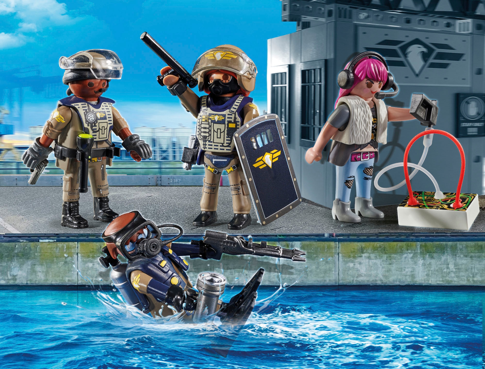 Playmobil® Konstruktions-Spielset »SWAT-Figurenset (71146), My Action Heroes«, (37 St.), Made in Europe