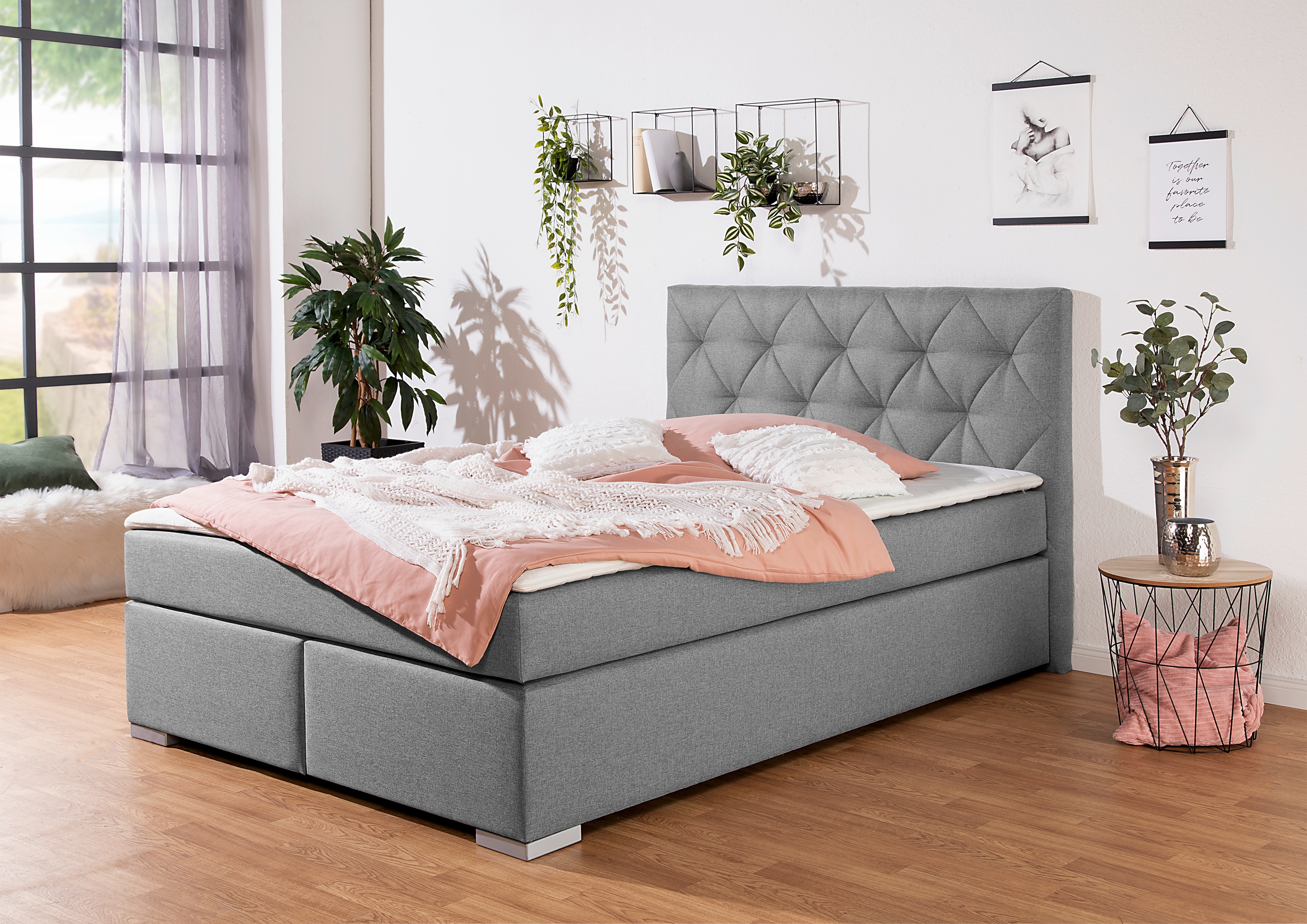 Home affaire Boxbett "Tynan" wahlweise mit Bettkasten, in H2, H3 & H4 erhältilich