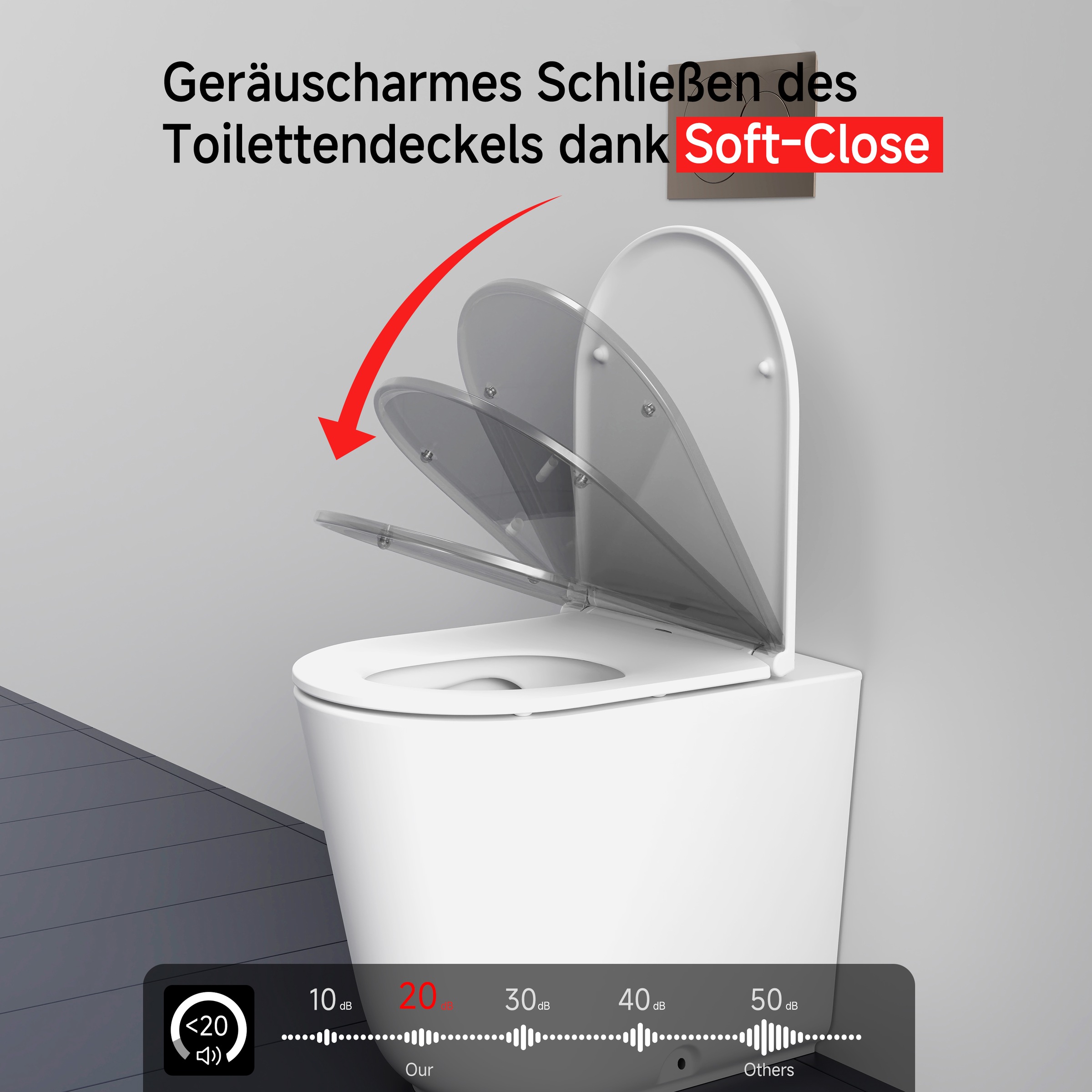 welltime Tiefspül-WC »Cascata Design« Vortex-Flush