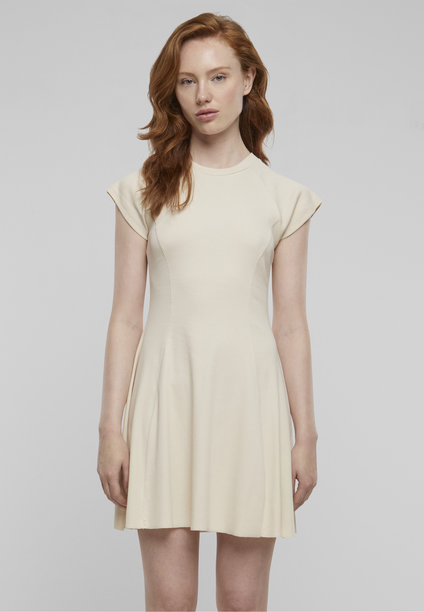 URBAN CLASSICS Shirtkleid »Urban Classics Damen Ladies Skater Rib Dress« 1 Stk. tlg.