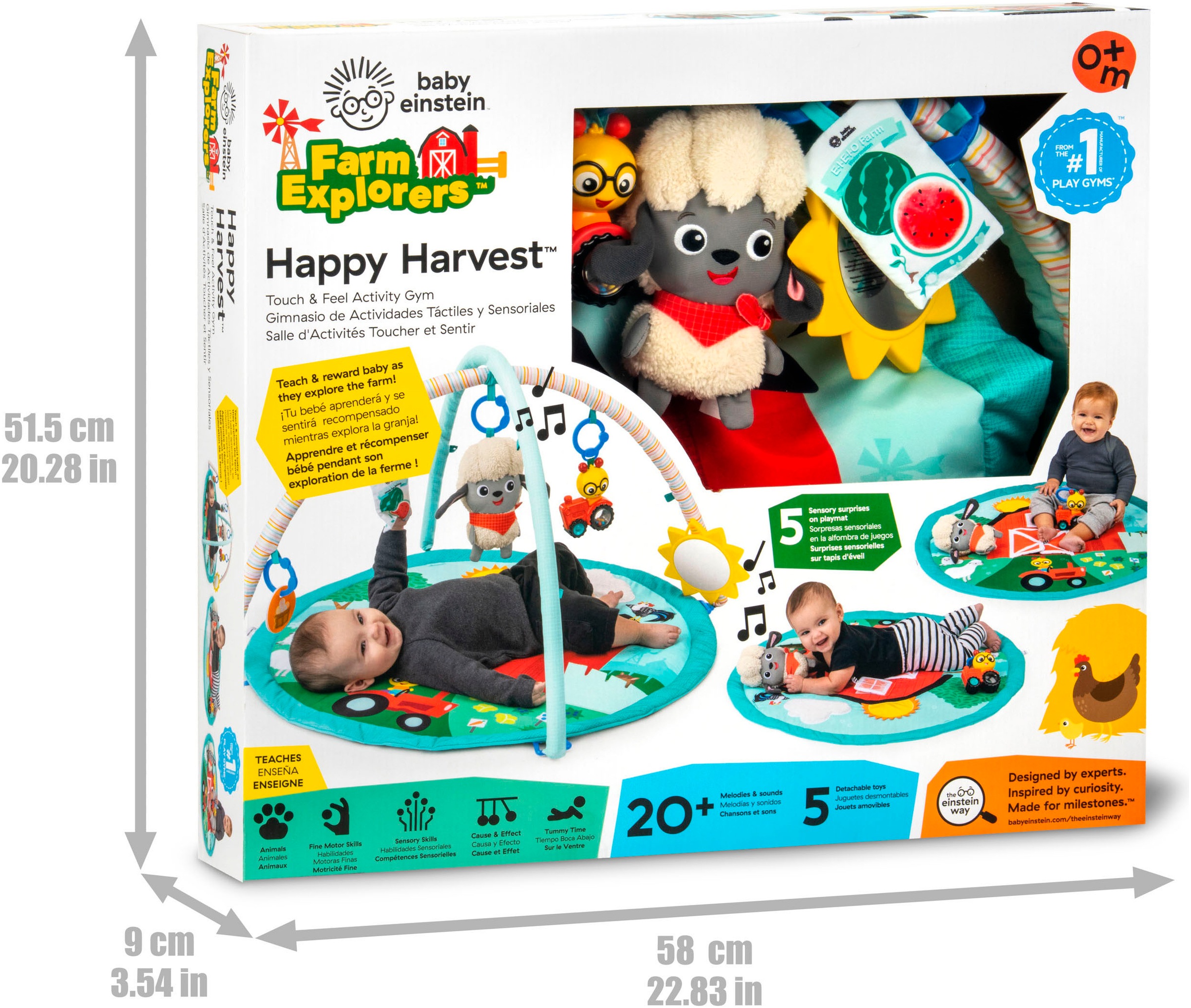 Baby Einstein Spielbogen »Happy Harvest Touch & Feel Activity Gym«, mit Soundeffekt