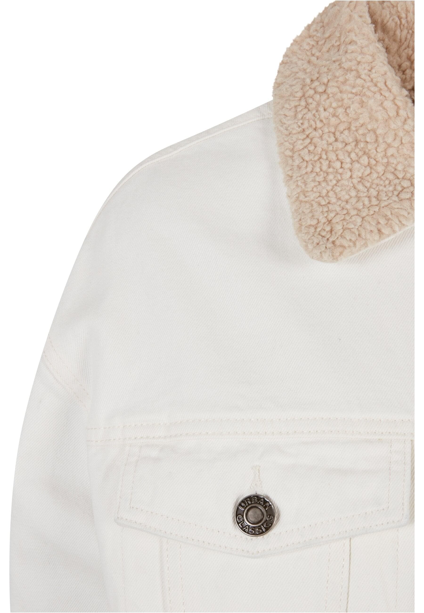 URBAN CLASSICS Jeansjacke »Urban Classics Damen Ladies Oversized Sherpa Denim Jacket«, (1 St.), ohne Kapuze