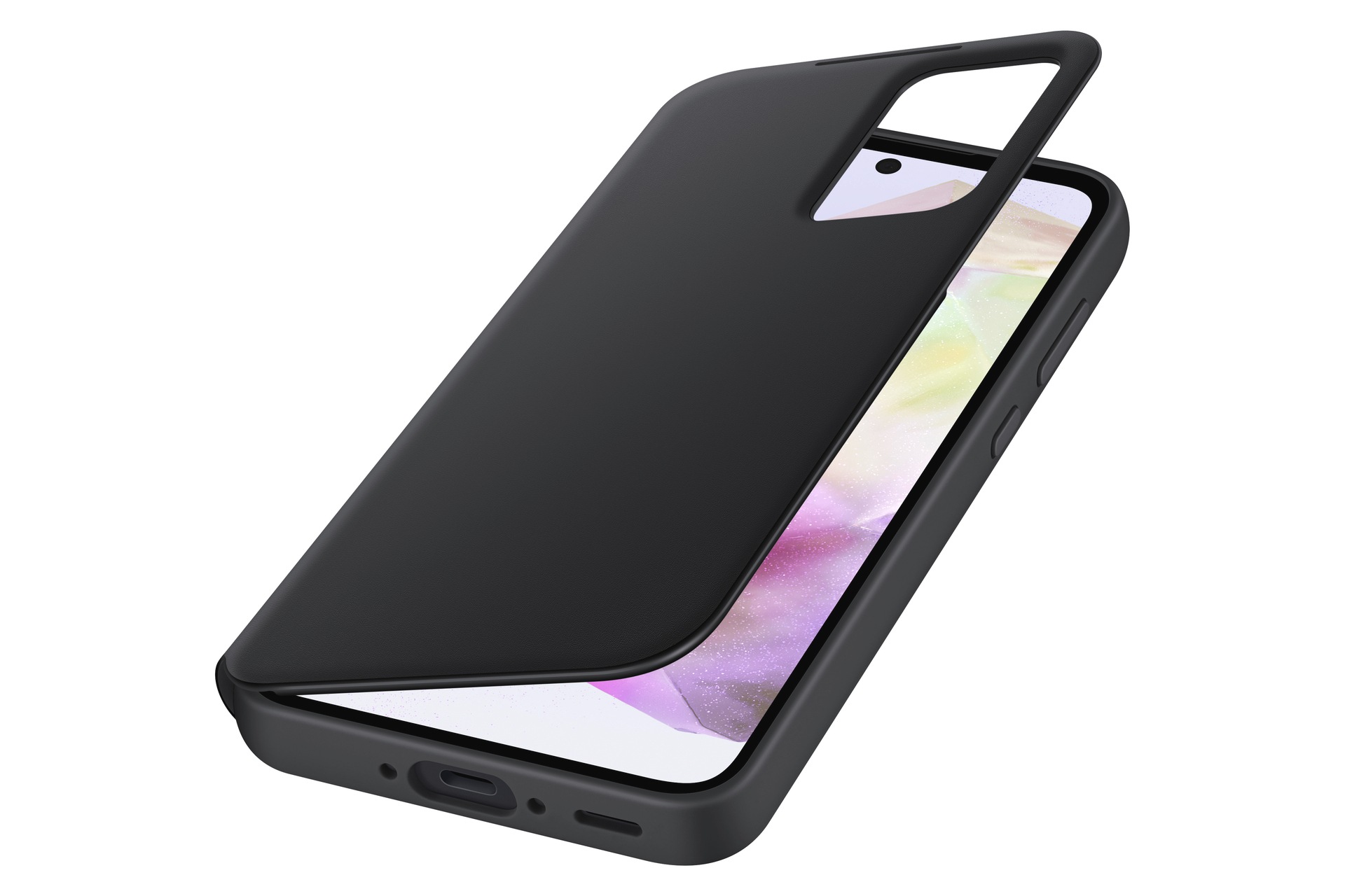 Samsung Handyhülle »Smart View Wallet Case für Samsung Galaxy A35«, Backcover, Schutzhülle, Handyschutzhülle, Case, Schutzcase, stoßfest