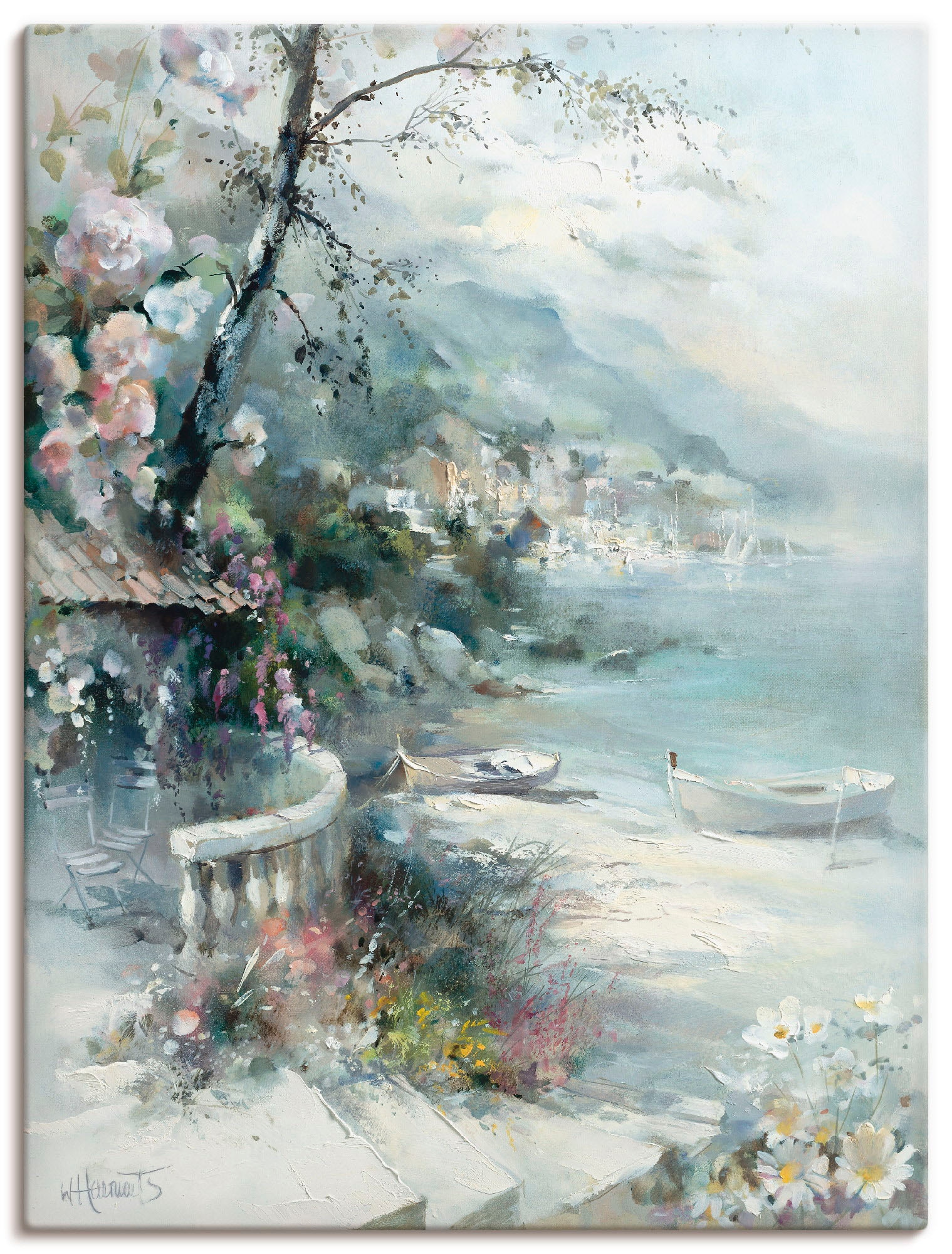 Artland Wandbild "Buchtseite I" Küste 1 Stk. tlg. als Leinwandbild, Poster in verschied. Größen
