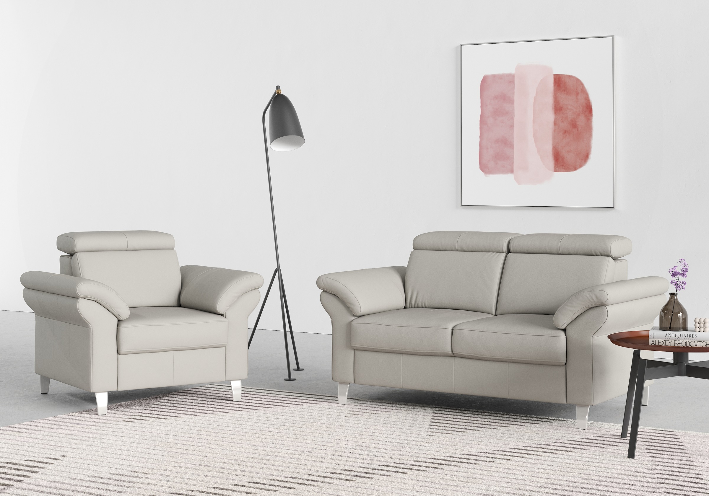 sit&more 2-Sitzer »Arngast«, inklusive Federkern und Kopfteilverstellung