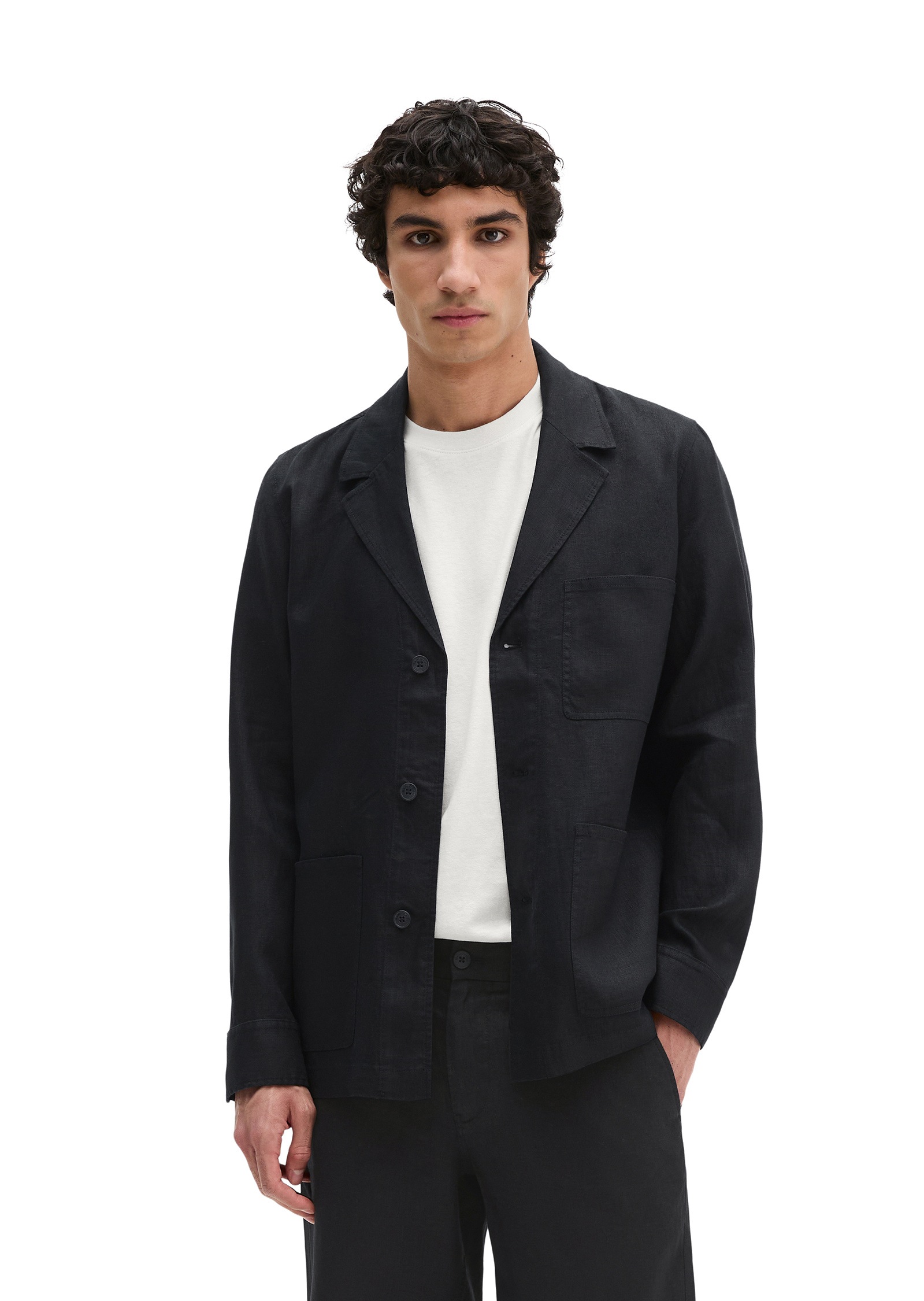 Marc OPolo Kurzjacke "aus reinem Leinen" ohne Kapuze