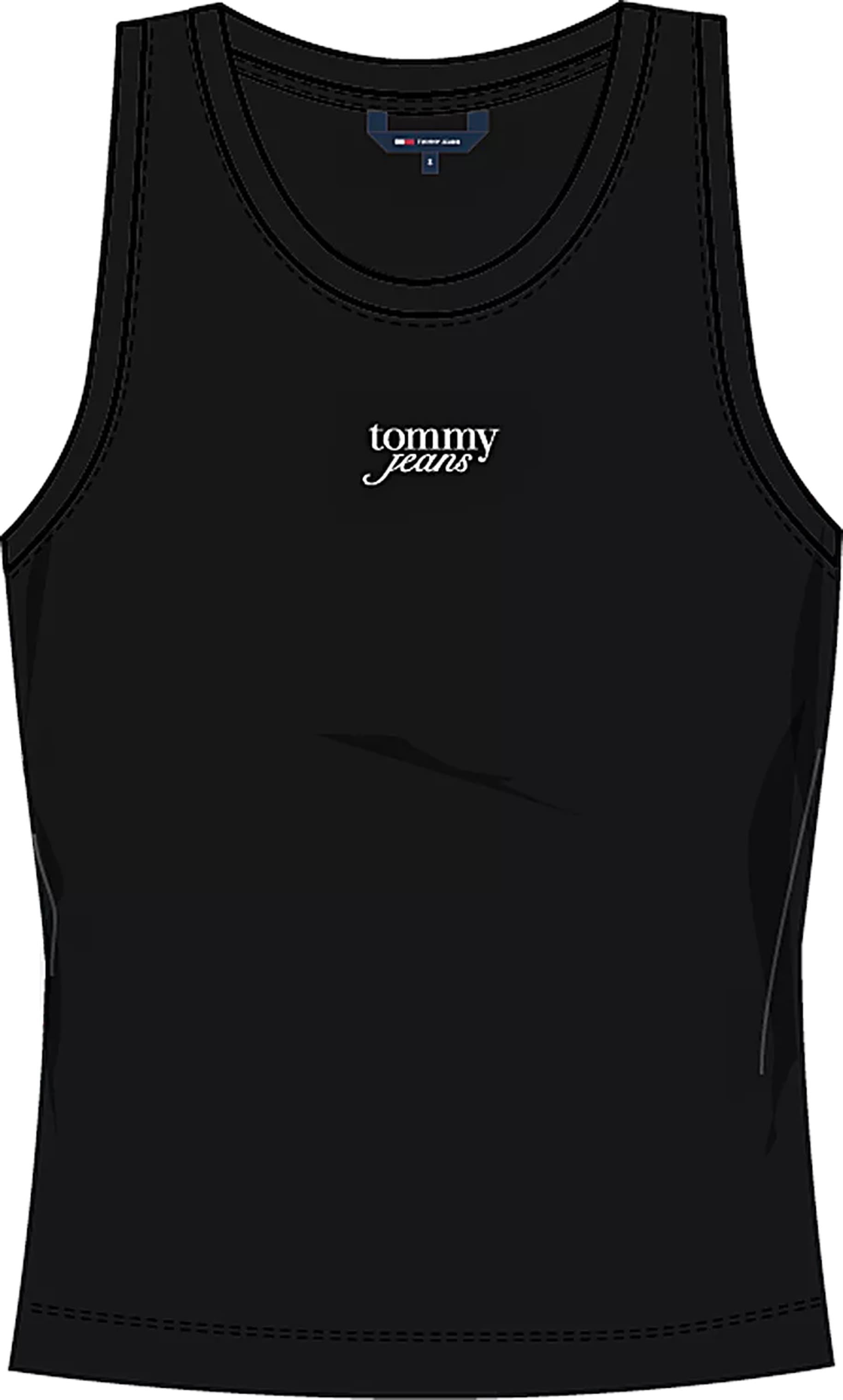 Tommy Jeans Tanktop »TJW SLIM SCRIPT RIB TANK TOP« mit Logostickerei