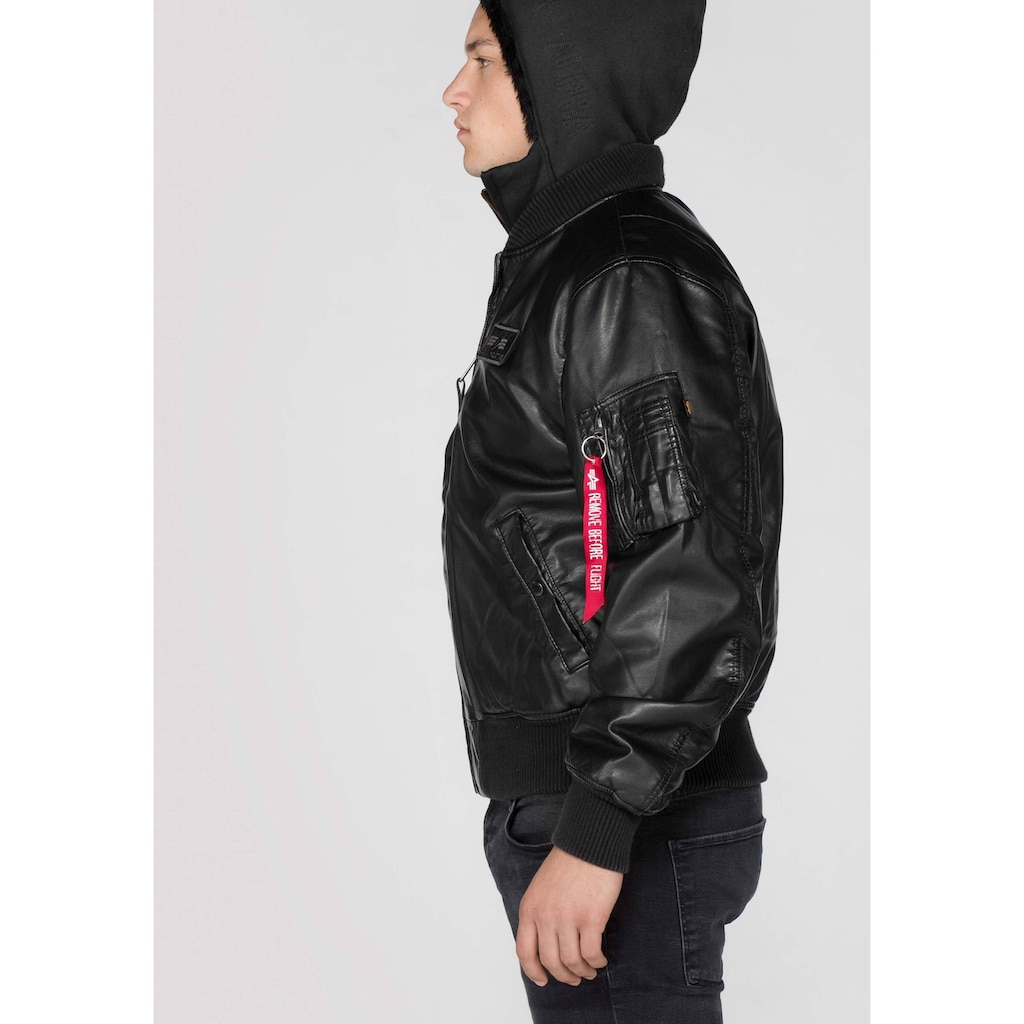 Alpha Industries Lederjacke »ALPHA INDUSTRIES Men - Leather & Faux Jackets MA-1 D-Tec FL«