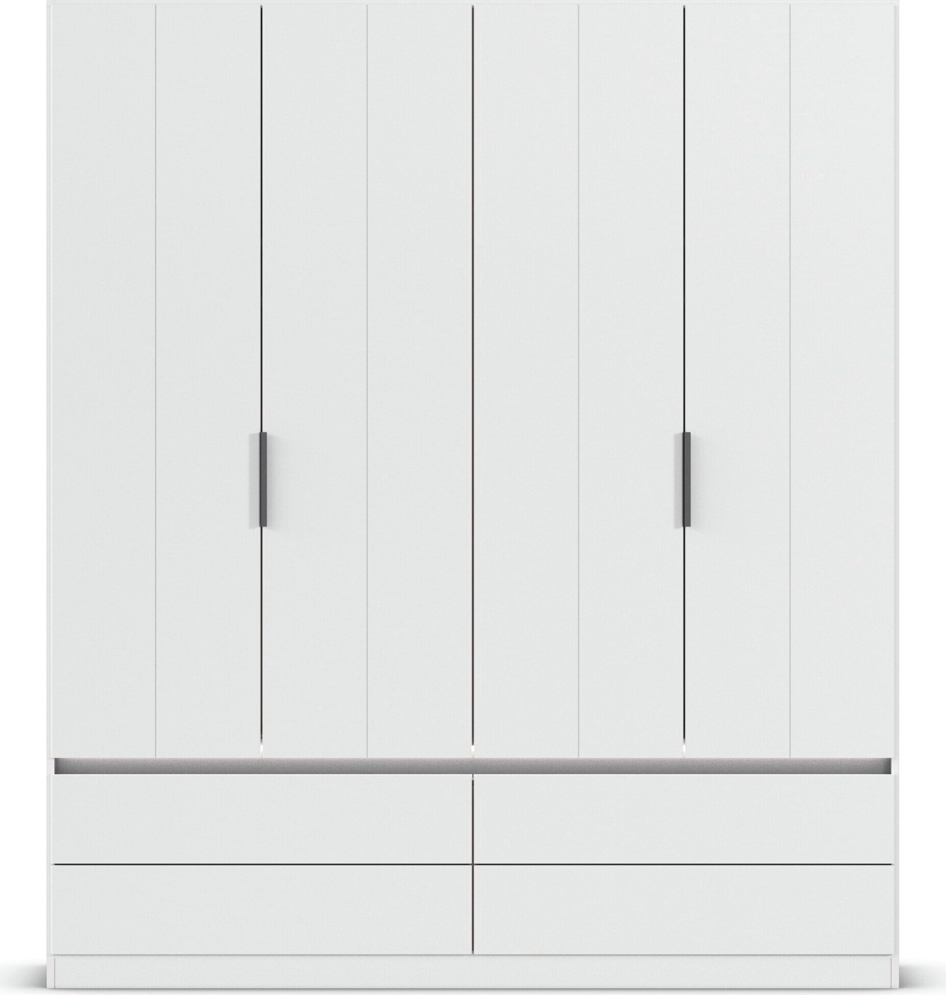 OTTO home Kleiderschrank »Schrank Garderobe ARVEN Breiten 181/226/271cm mit Beleuchtung« 3 verschiedene Ausstattungen BASIC/CLASSIC/PREMIUM (inkl. SOFT-CLOSE),  puristisches Design in Plankenoptik mit Metallgriffen MADE IN GERMANY