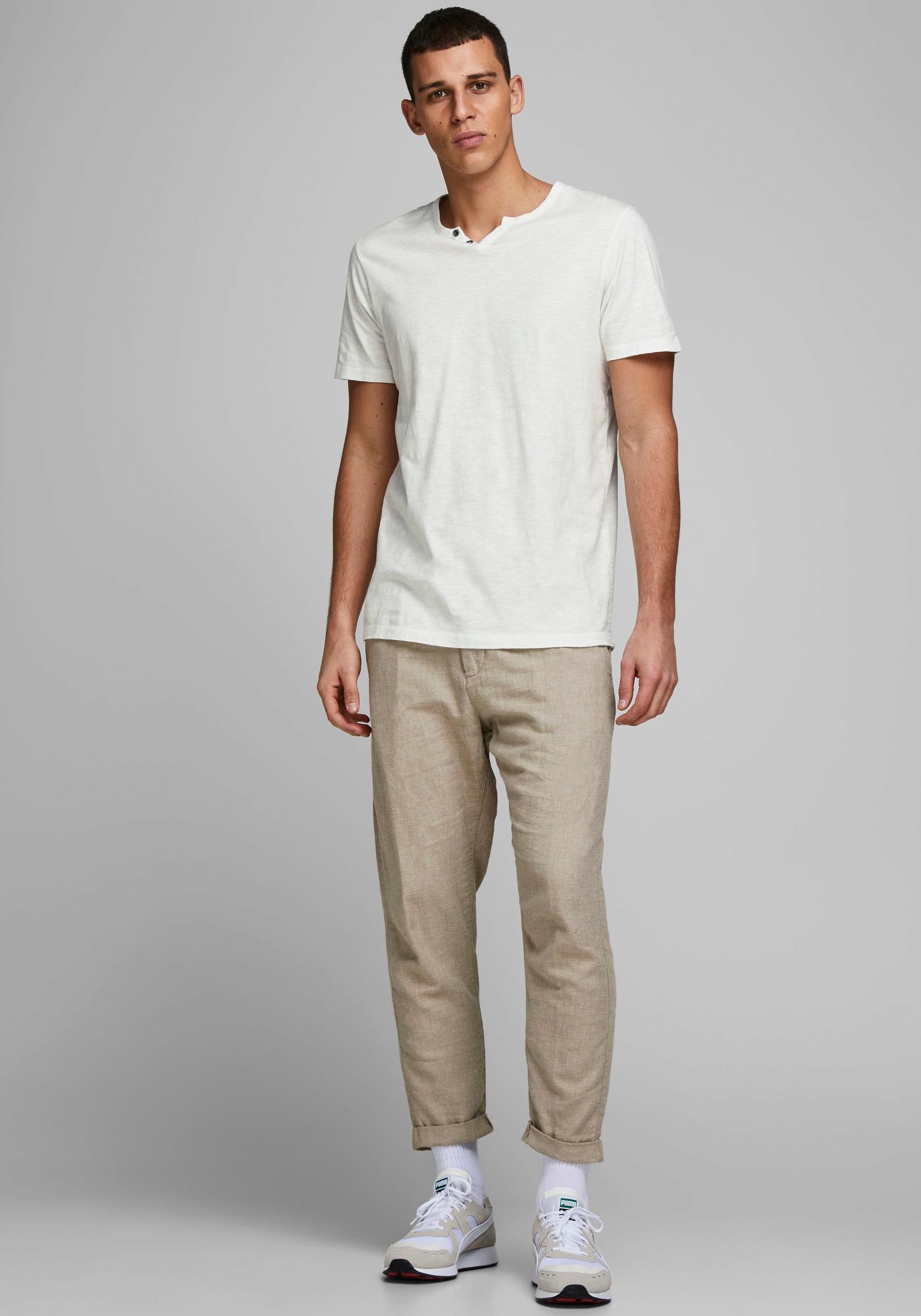 Jack & Jones T-Shirt »SPLIT NECK TEE«