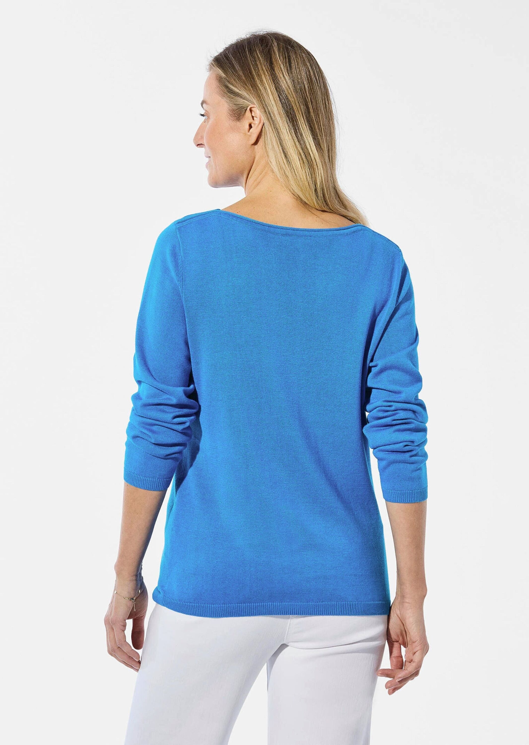 GOLDNER Strickpullover »Strickpullover Strickpullover mit U-Boot-Ausschnitt«