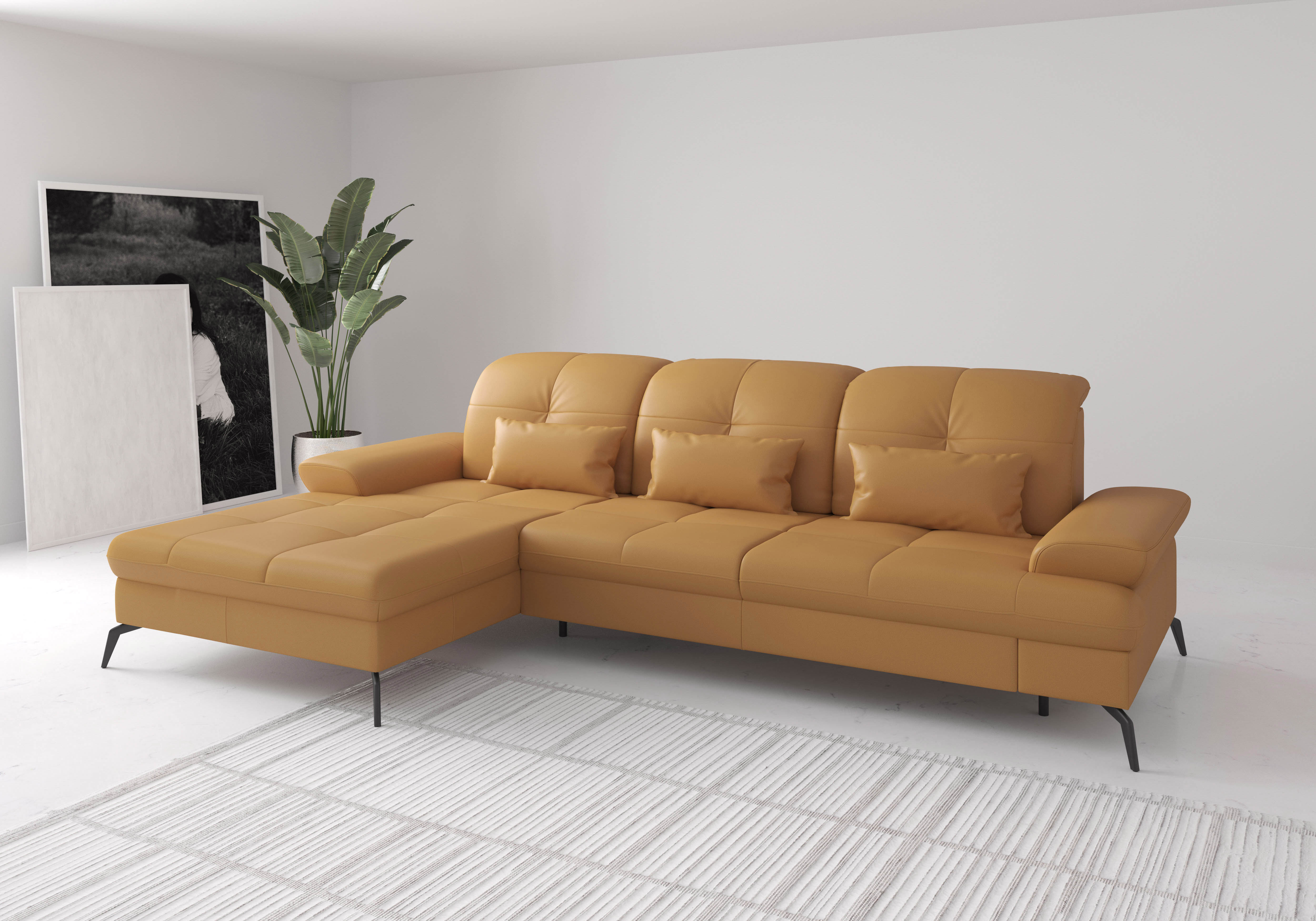 sit&more Ecksofa "Amica, L-Form, inkl. Sitztiefenverstellung & Armteilverstellung" wahlweise mit Schlaffunktion, Bettkasten und Kopfteilverstellung