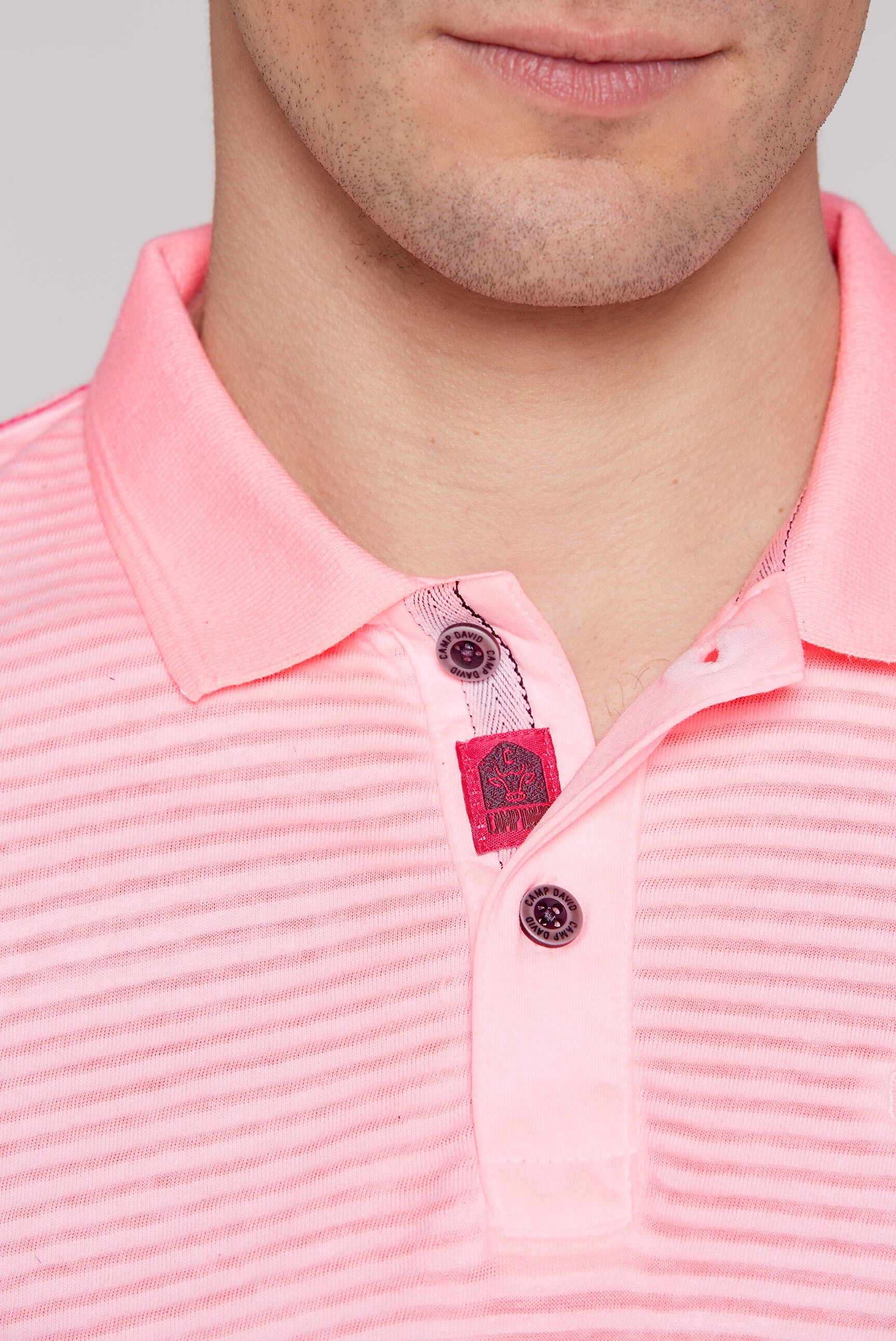 CAMP DAVID Poloshirt, mit großem Rücken-Print