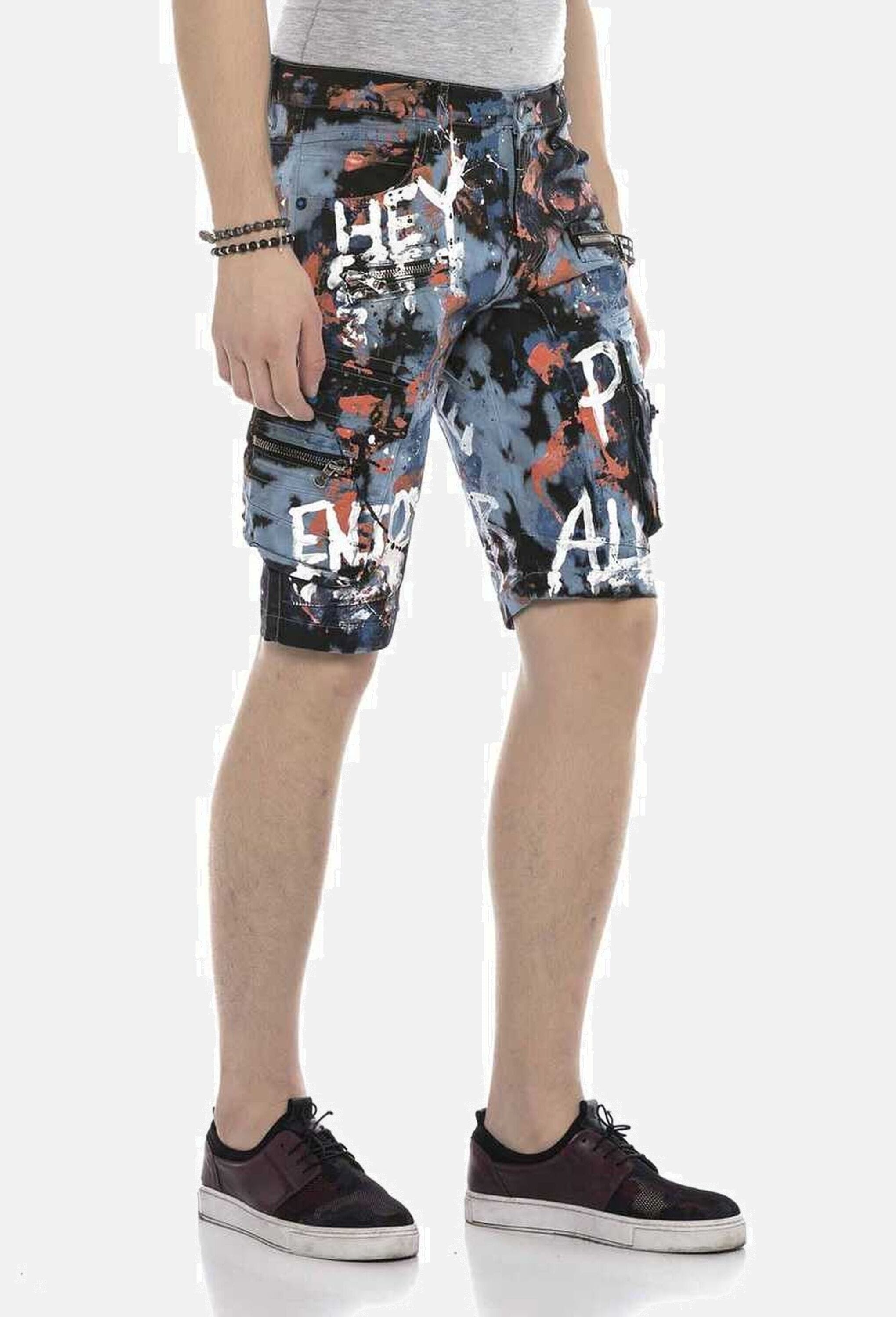 Cipo & Baxx Jeansbermudas »Cipo & Baxx Bermuda & Short« mit angesagtem Denim-Coating, CK204