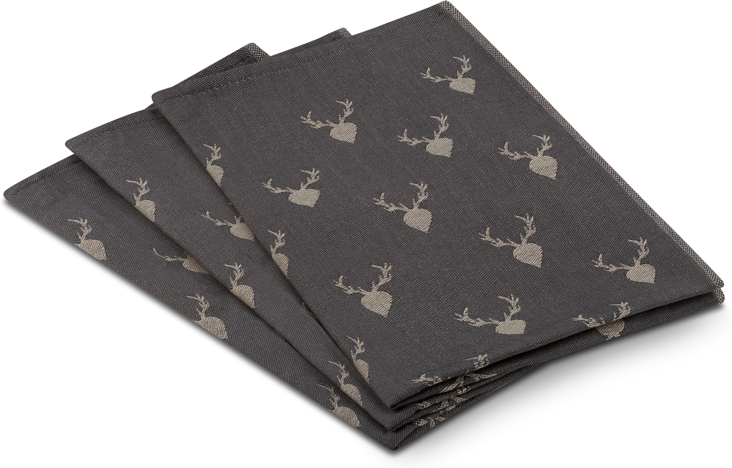 ROSS Geschirrtuch »Hirsch, allover 3er-Pack«