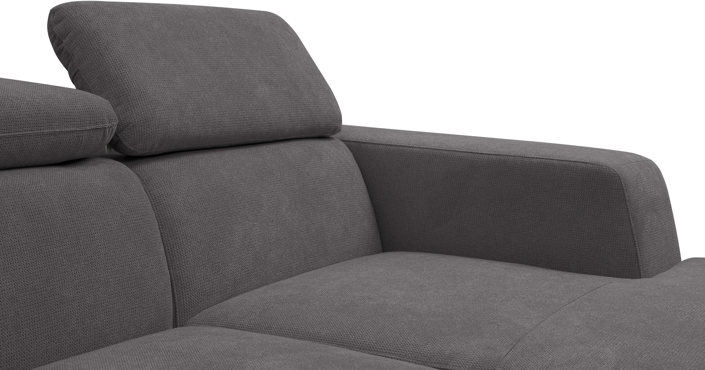 WERK2 Ecksofa »Cherry, modernes Sofa mit Komfortfunktionen, Breite 270cm, L-Form,«, bequem, mit verstellbaren Kopfteilen, Schlaffunktion und Bettkasten